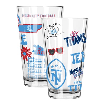 Tennessee Titans The Memory Company Two-Piece 16oz. Loco Pint Glass Set