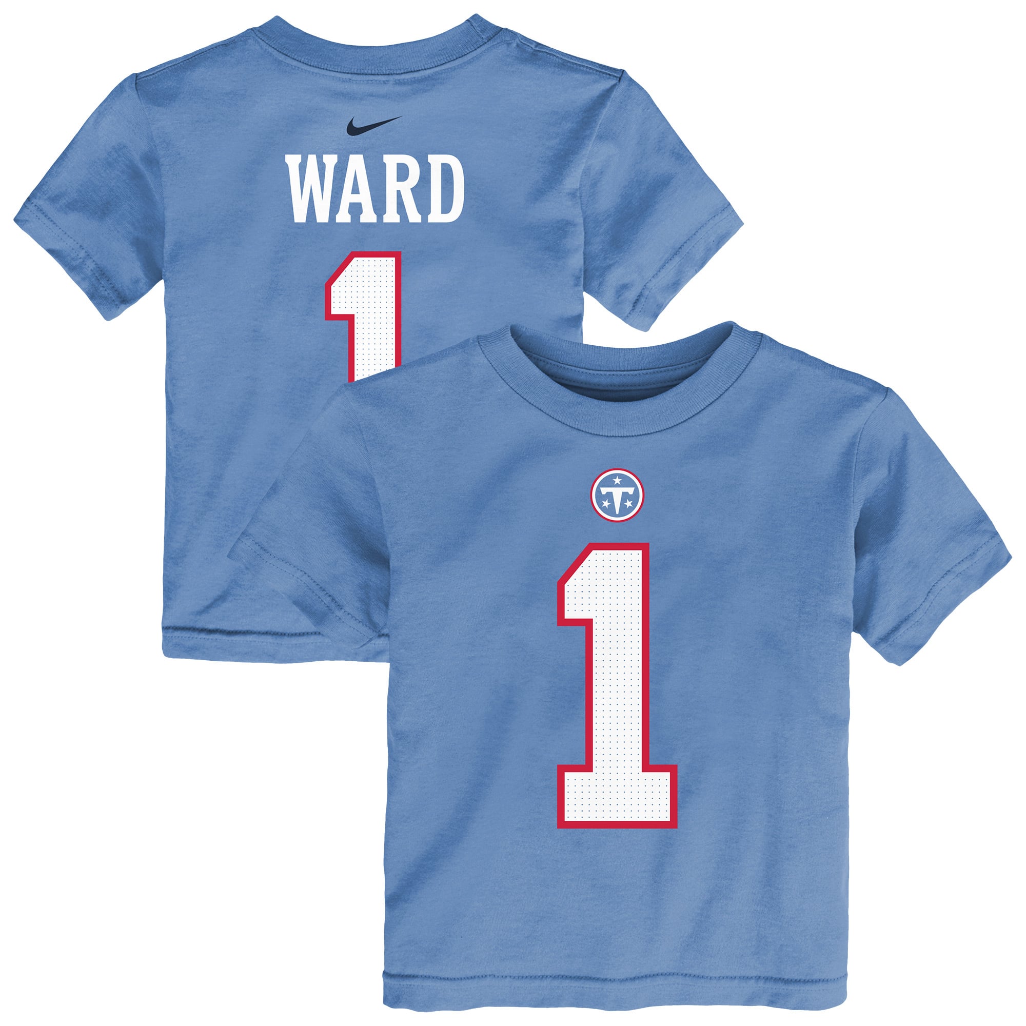 Toddler Nike Cameron Ward Light Blue Tennessee Titans Player Name & Number T-Shirt