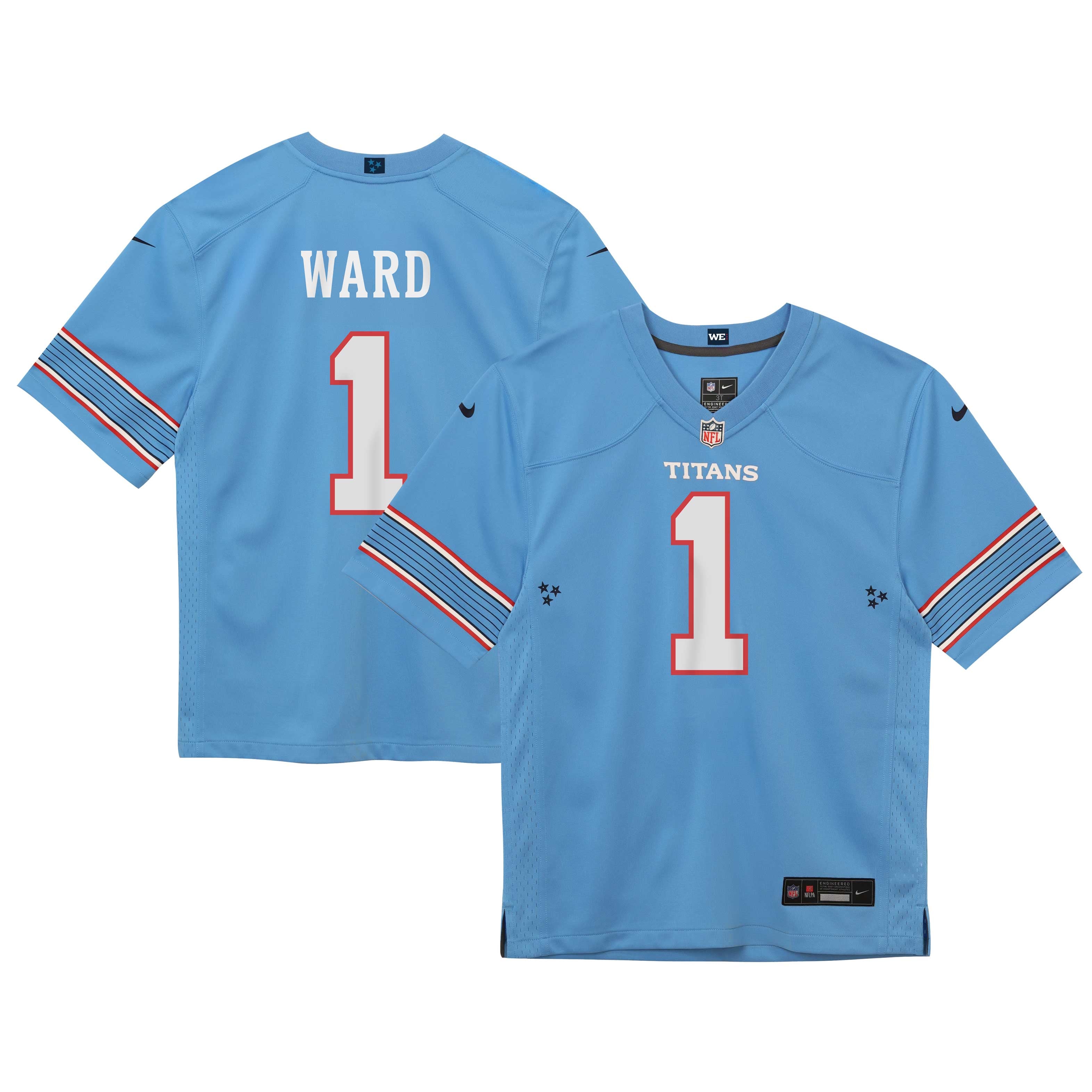 Toddler Nike Cameron Ward Light Blue Tennessee Titans Team Game Jersey