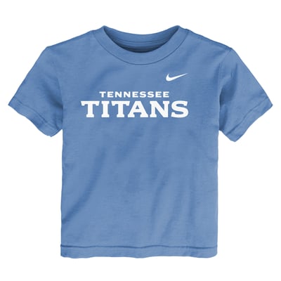 Tennessee Titans Nike Toddler Wordmark T-Shirt - Light Blue