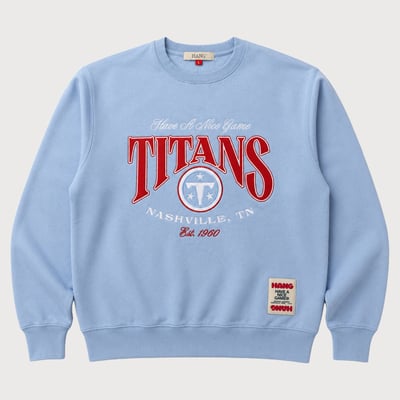 Tennessee Titans HANG Unisex Heritage Sweatshirt - Light Blue