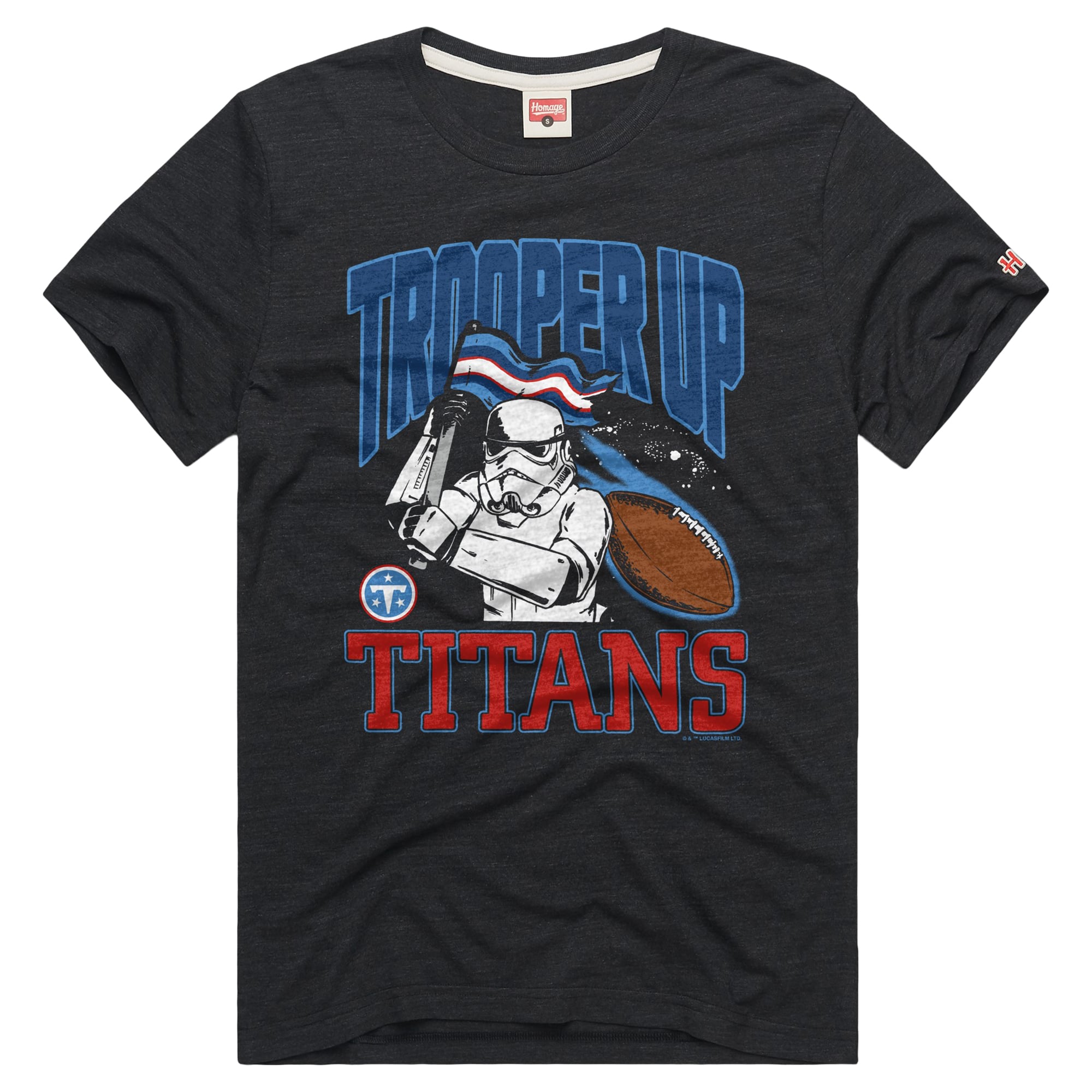 T-shirt unisexe Hommage Charcoal Tennessee Titans Star Wars x NFL Tri-Blend