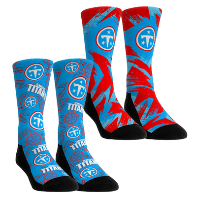 Tennessee Titans Rock Em Unisex Game Day Two-Pack Crew Socks Set
