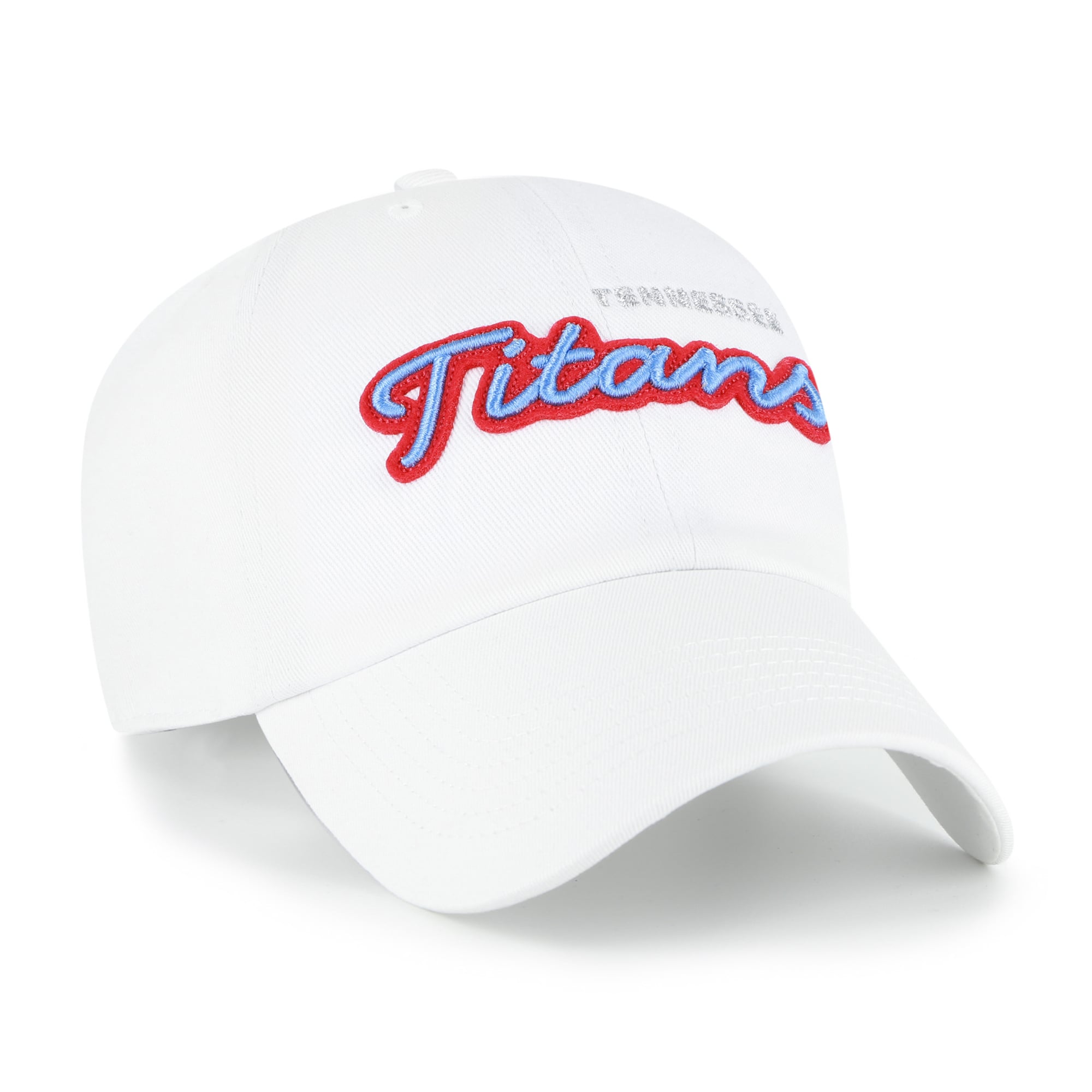 Women's '47 White Tennessee Titans Trendy Script Clean Up Adjustable Hat