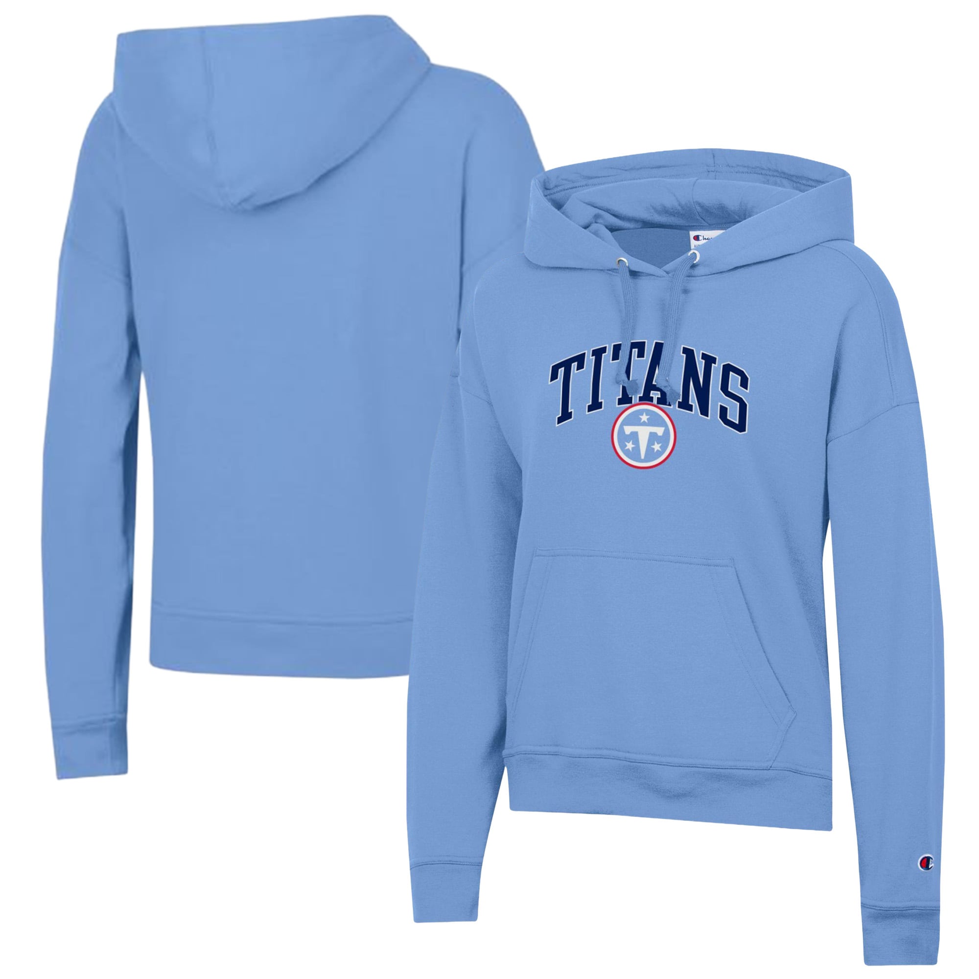 Women's Champion Light Blue Tennessee Titans Powerblend Hoodie