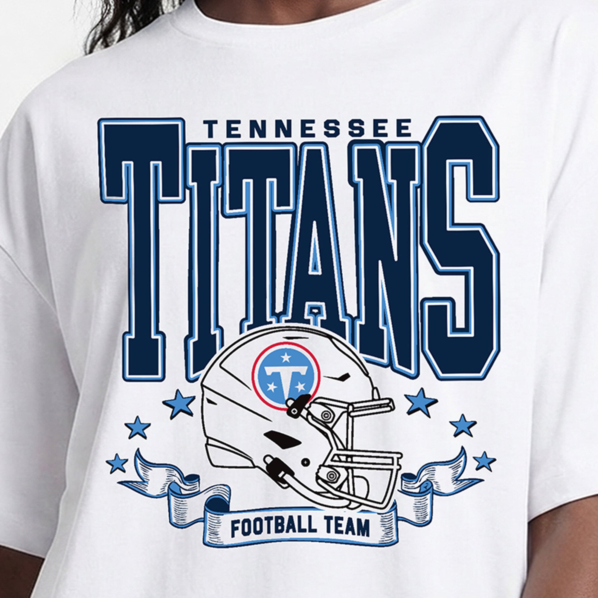 Women's Champion White Tennessee Titans Oversized T-Shirt