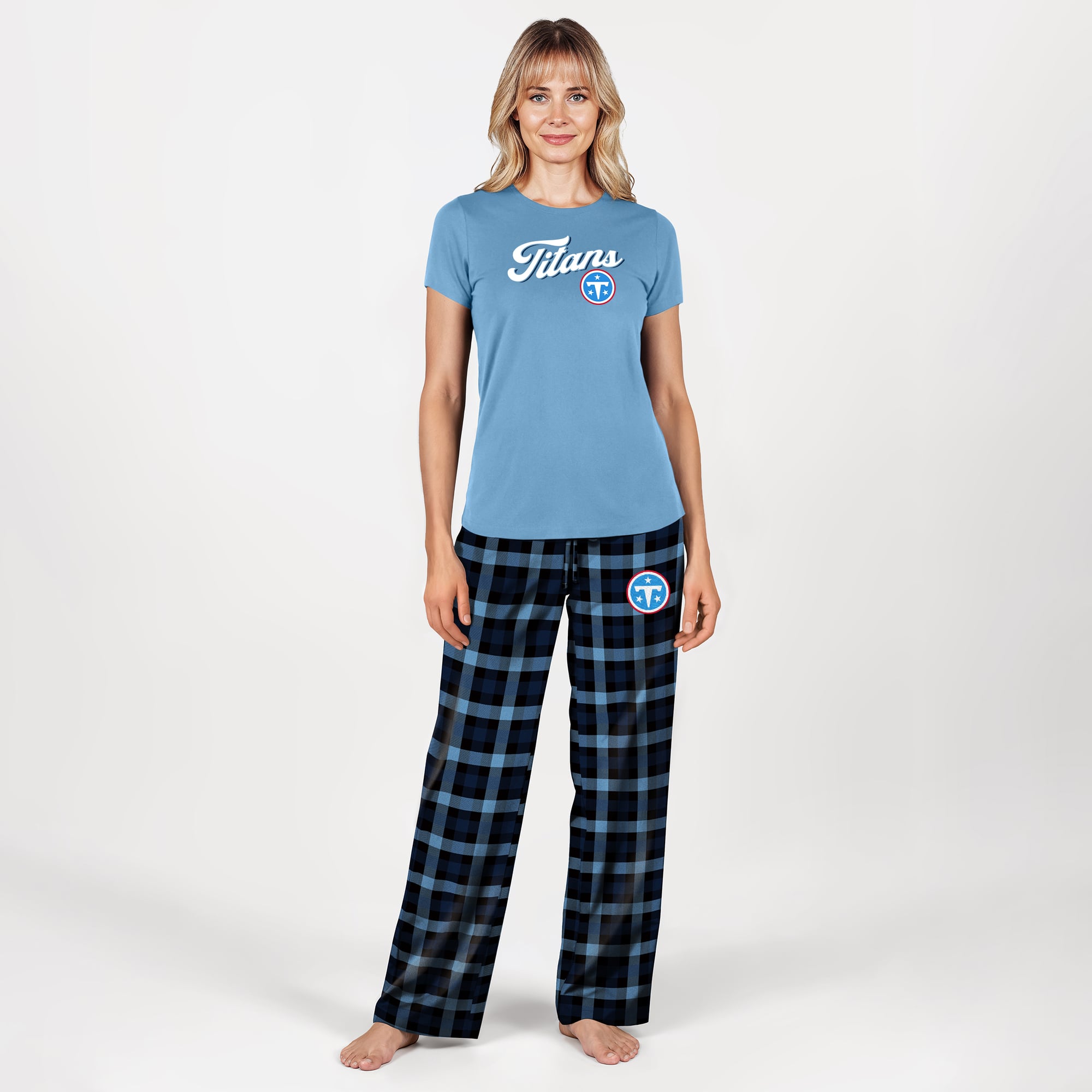 Women's Concepts Sport  Light Blue Tennessee Titans Highland Sleep Set