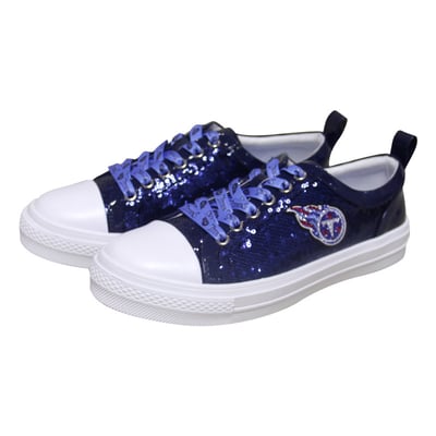  Tennessee Titans FABGATING by Cuce Women's Team Sequin Sneakers - Navy