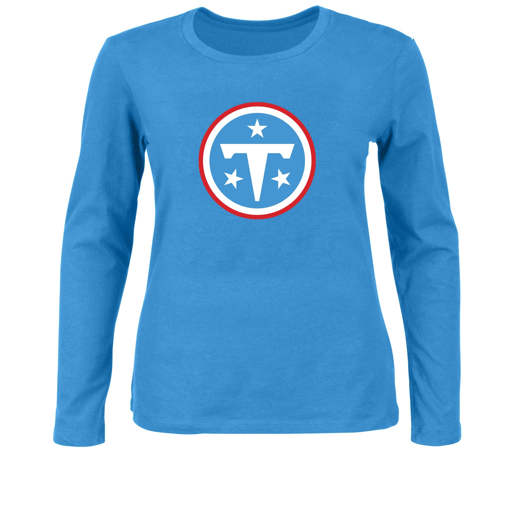Women's Fanatics Light Blue Tennessee Titans Plus Primary Logo Long Sleeve T-Shirt