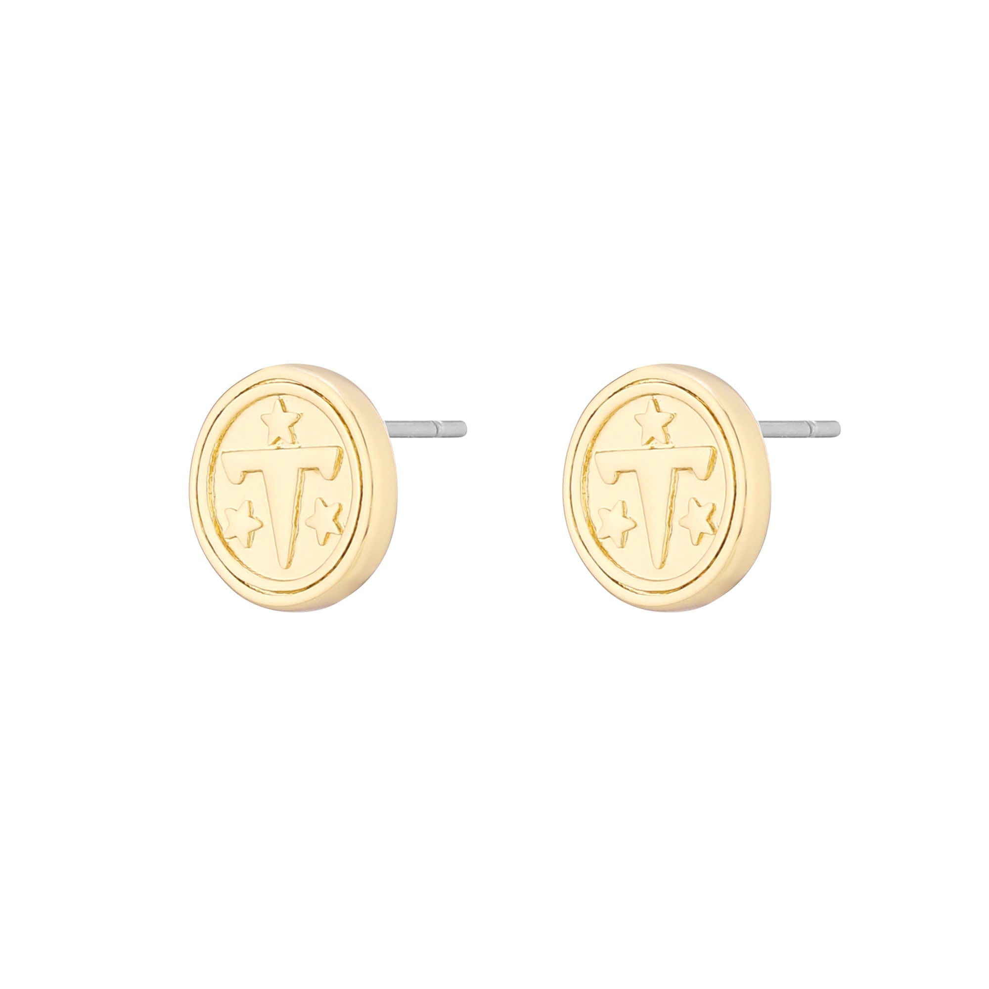 Women's LUV AJ  Gold Tennessee Titans Logo Stud Earrings