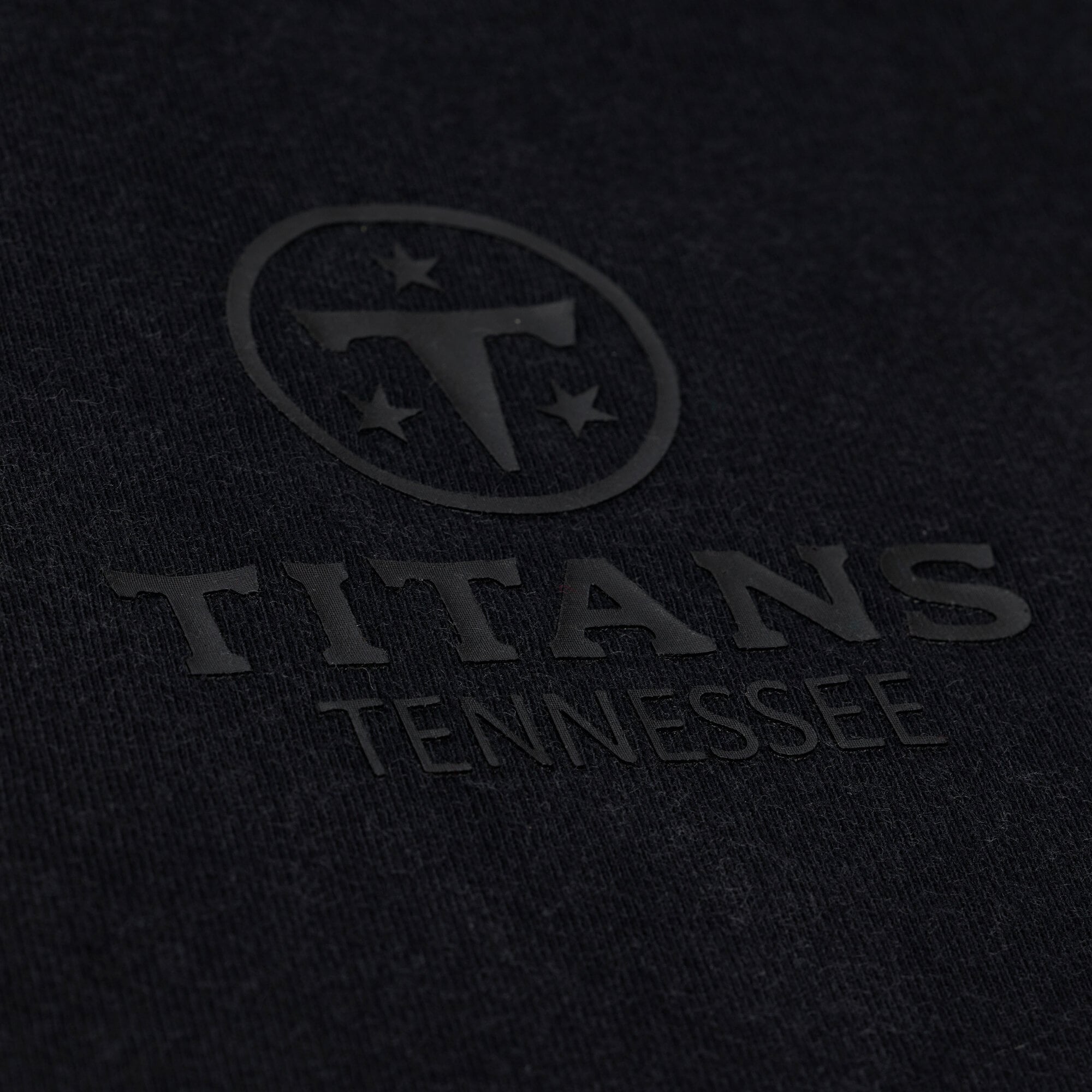 Women's Mitchell & Ness Black Tennessee Titans Core Essentials Micro Logo Boxy Crop T-Shirt