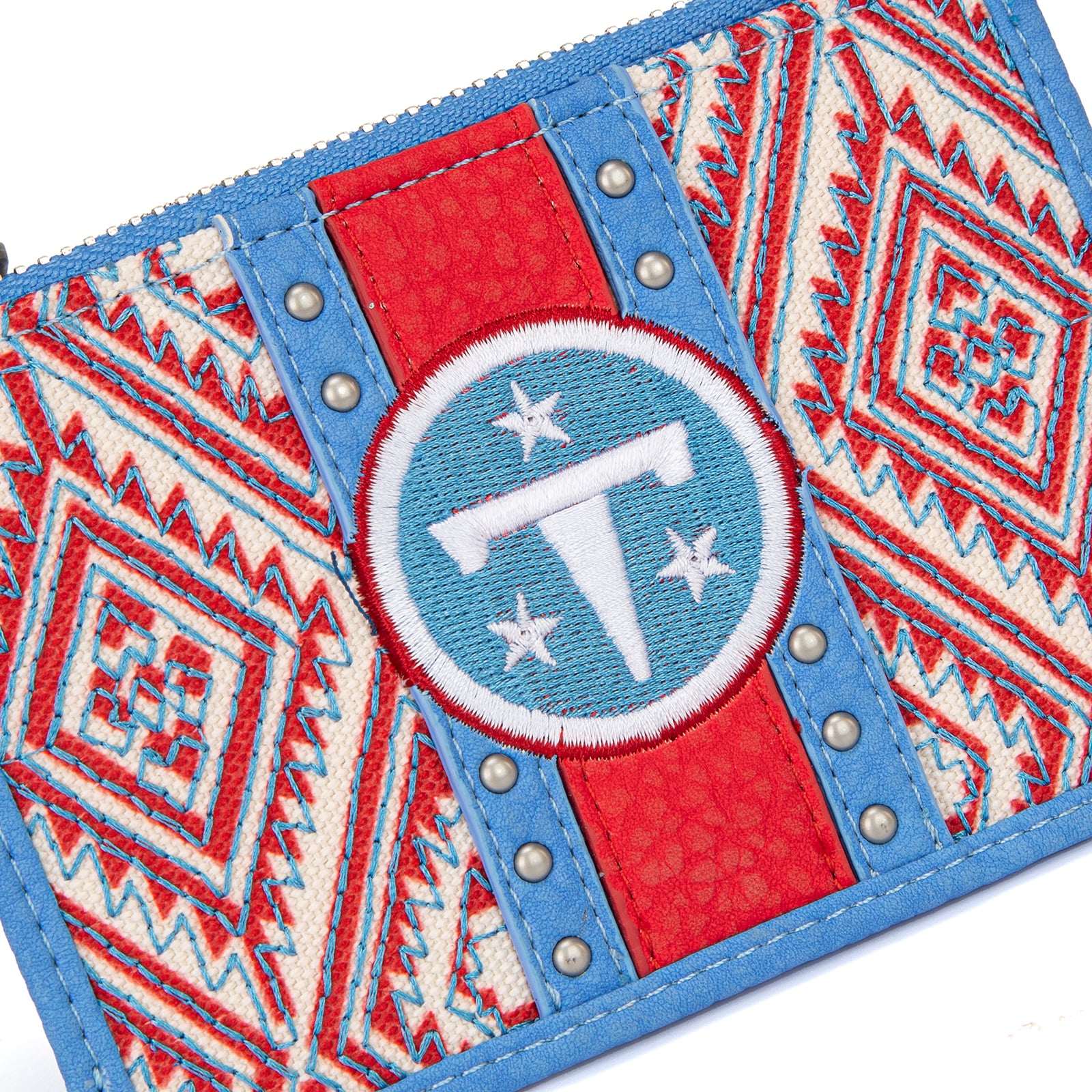 Portefeuille et bracelet porte-clés football Montana West Tennessee Titans pour femmes