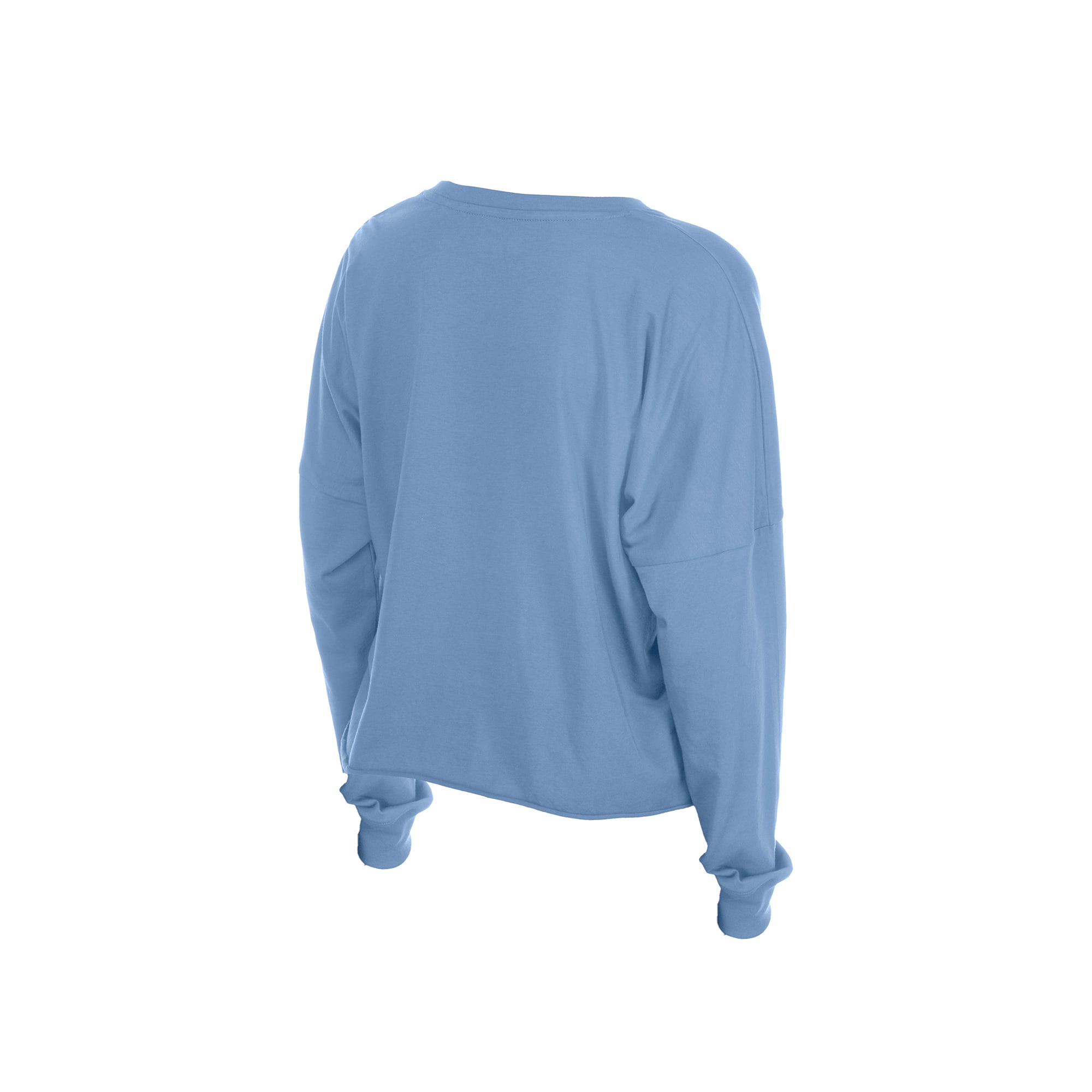 Women's New Era Light Blue Tennessee Titans Cropped Oversized Long Sleeve T-Shirt
