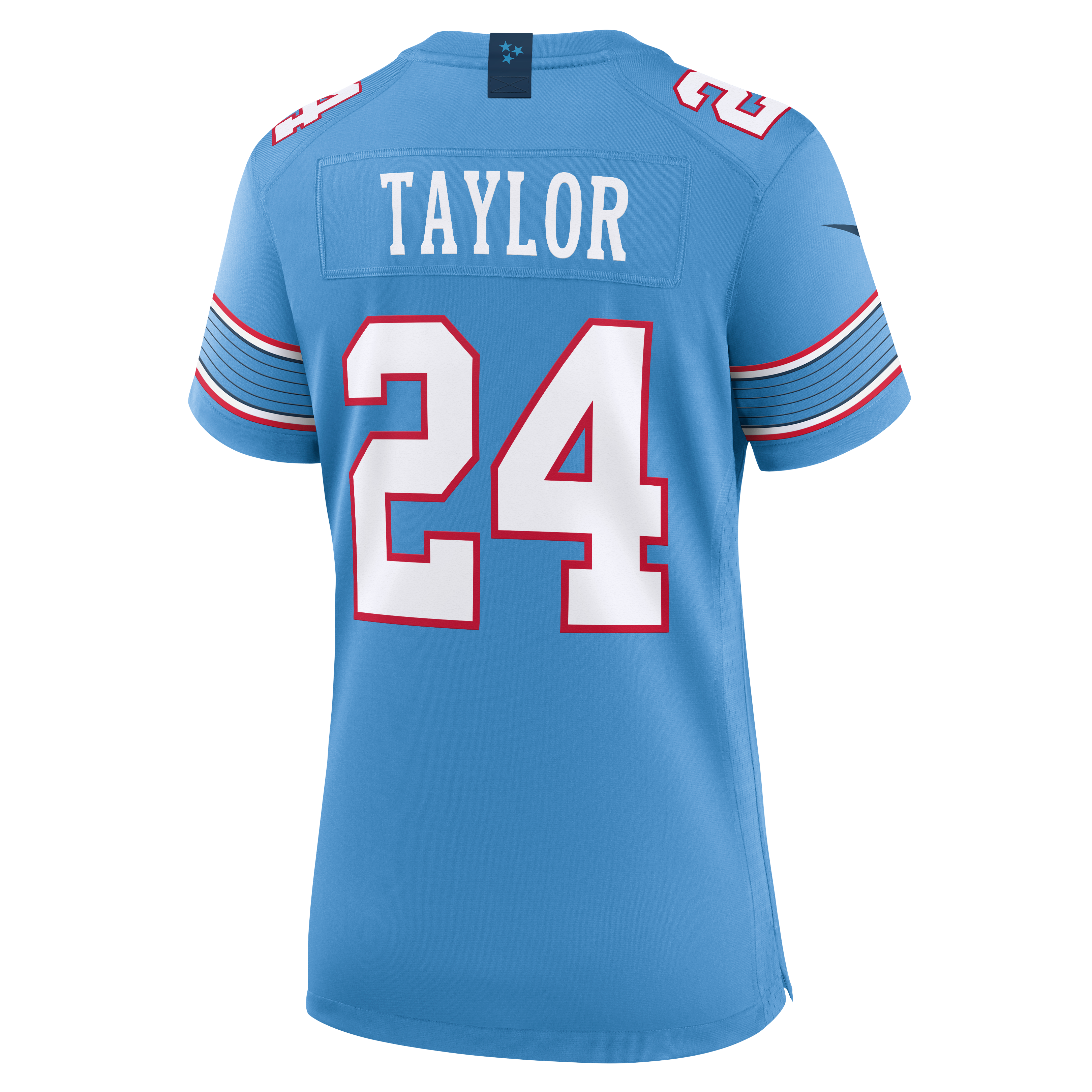 Maillot de match Nike Alontae Taylor bleu clair des Titans du Tennessee pour femmes