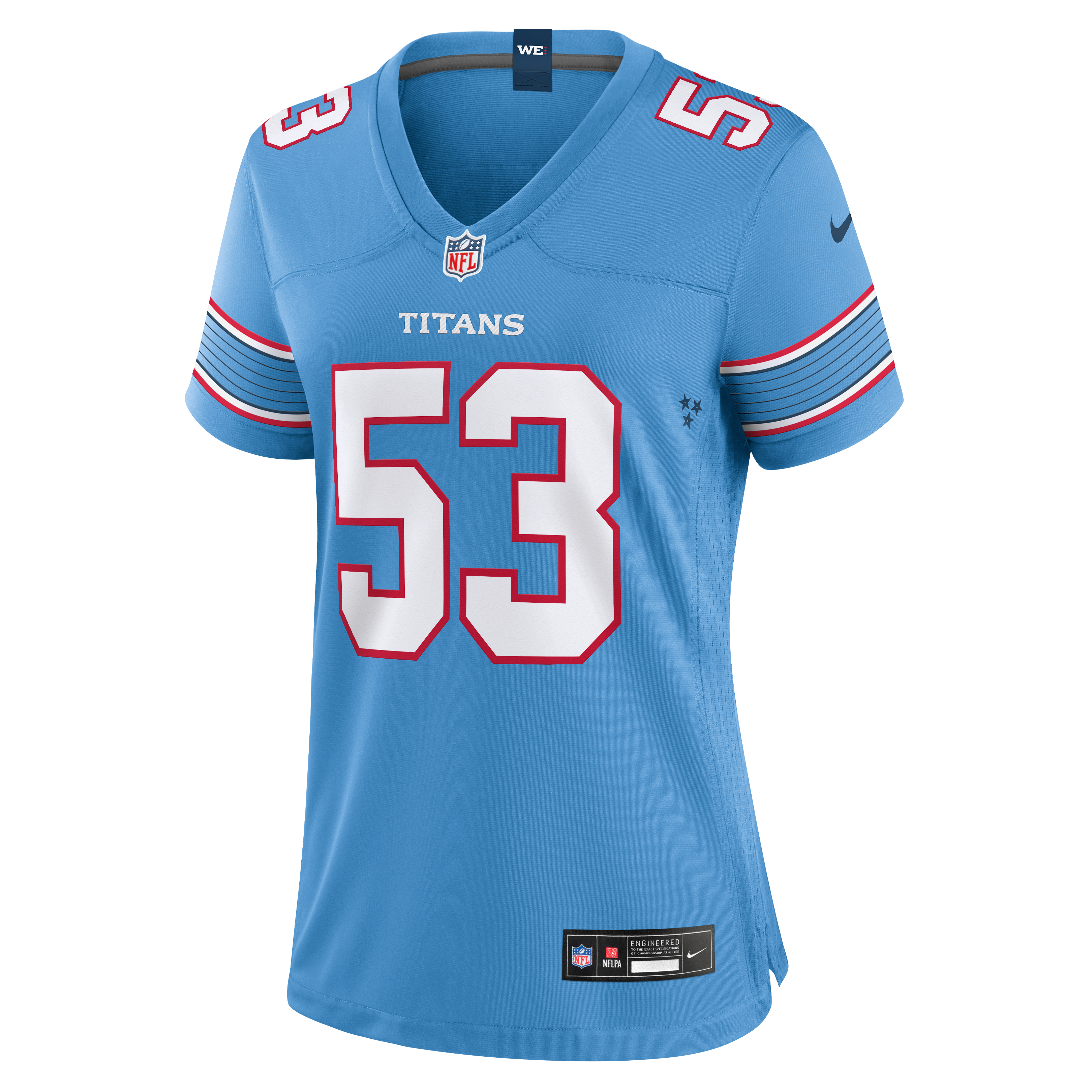 Women's Nike Anthony Hill Jr. Light Blue Tennessee Titans Team Game Jersey