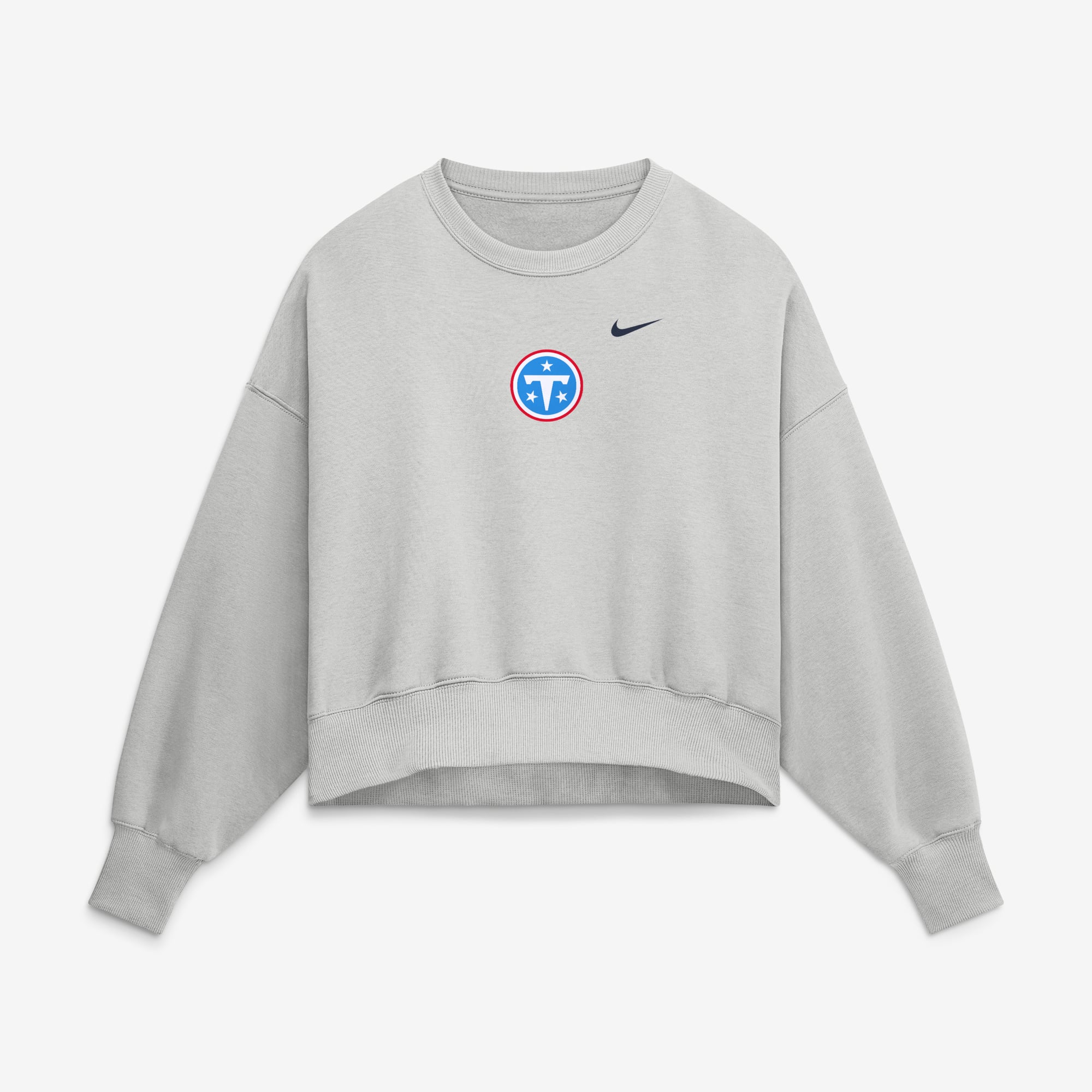 Women's Nike Gray Tennessee Titans Oversized Primetime Phoenix Fleece Sweatshirt