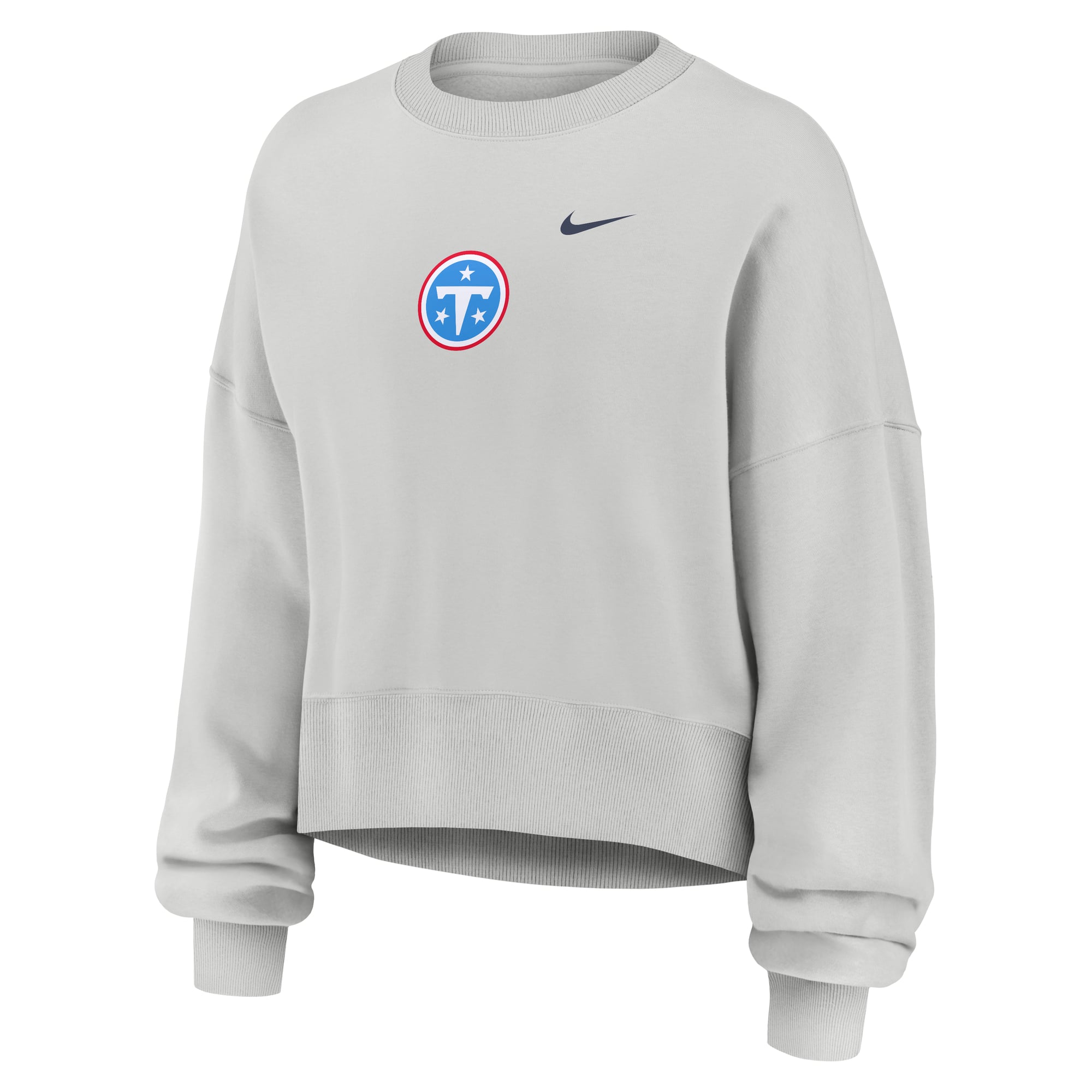 Women's Nike Gray Tennessee Titans Oversized Primetime Phoenix Fleece Sweatshirt