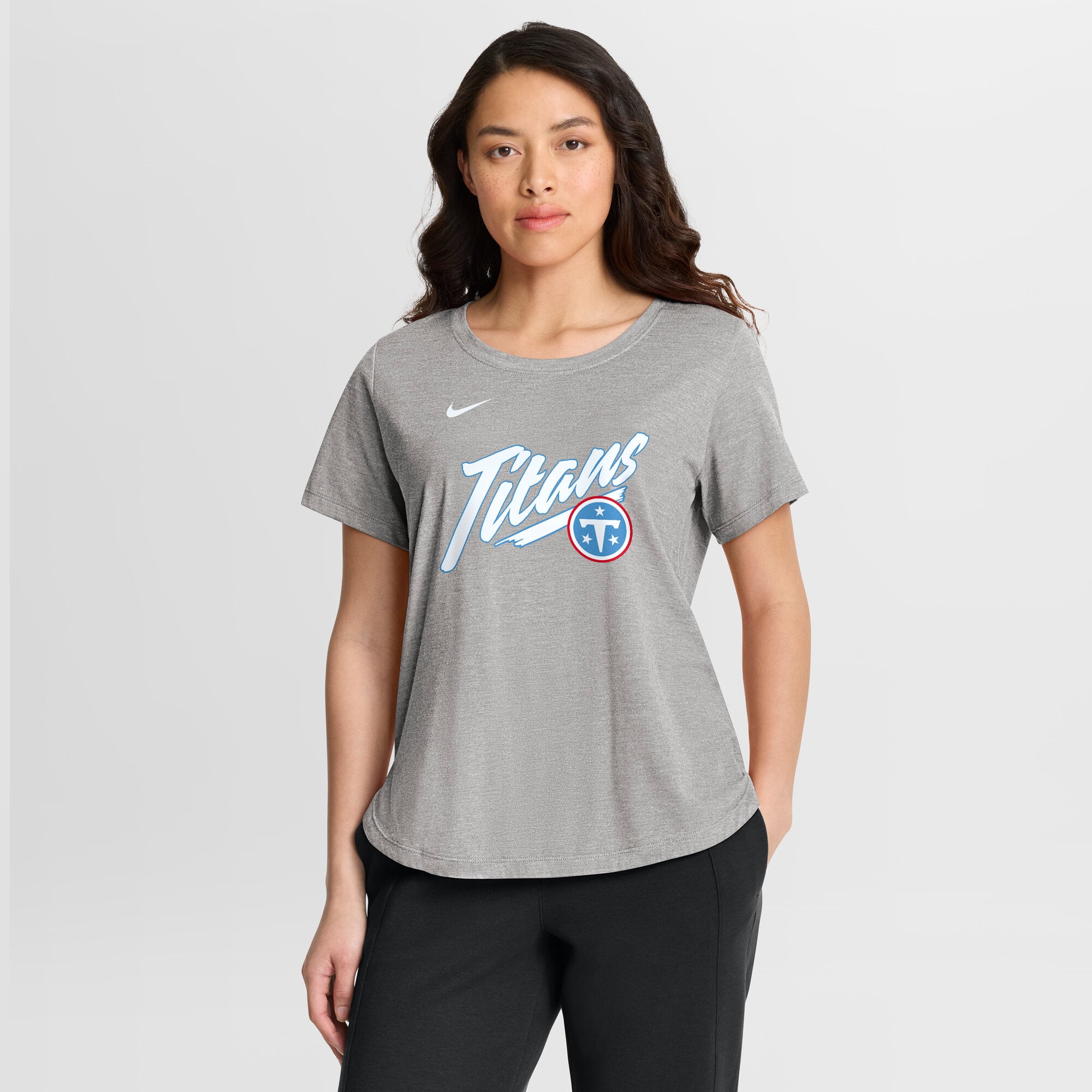 T-shirt Nike gris pour femme Tennessee Titans Primetime Tri-Blend