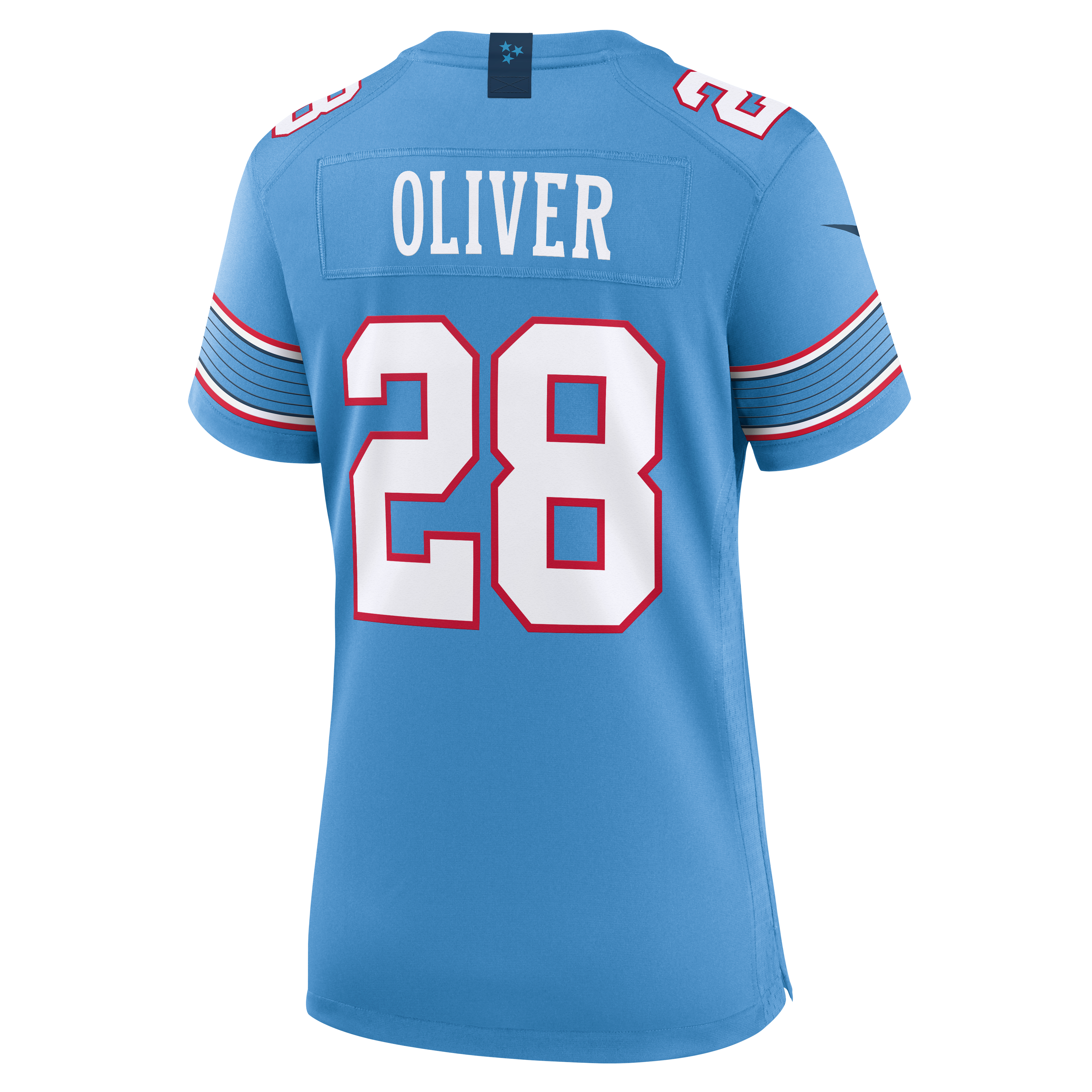 Maillot de match Nike Isaiah Oliver bleu clair des Tennessee Titans pour femmes