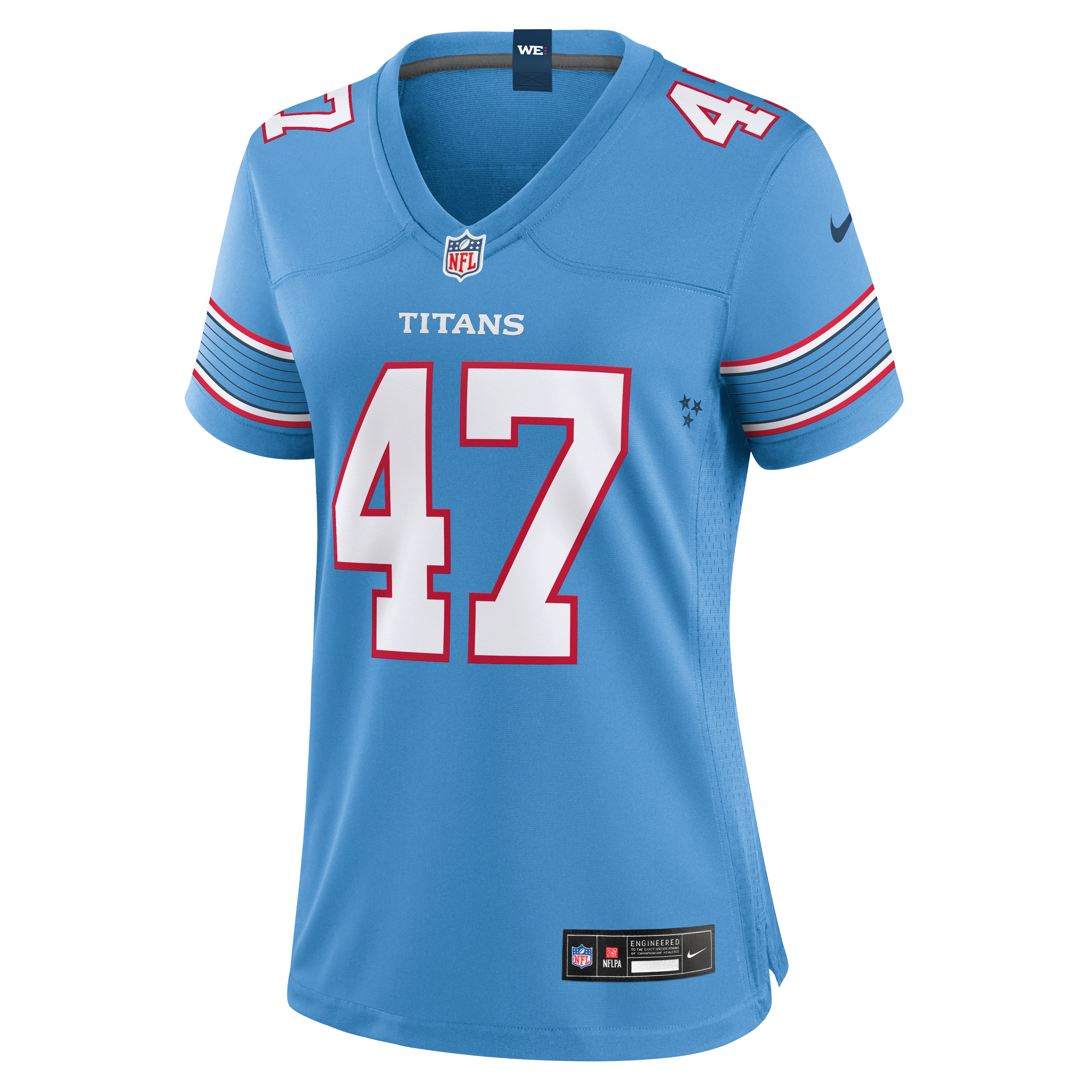 Women's Nike Jalen McMurray Light Blue Tennessee Titans Team Game Jersey
