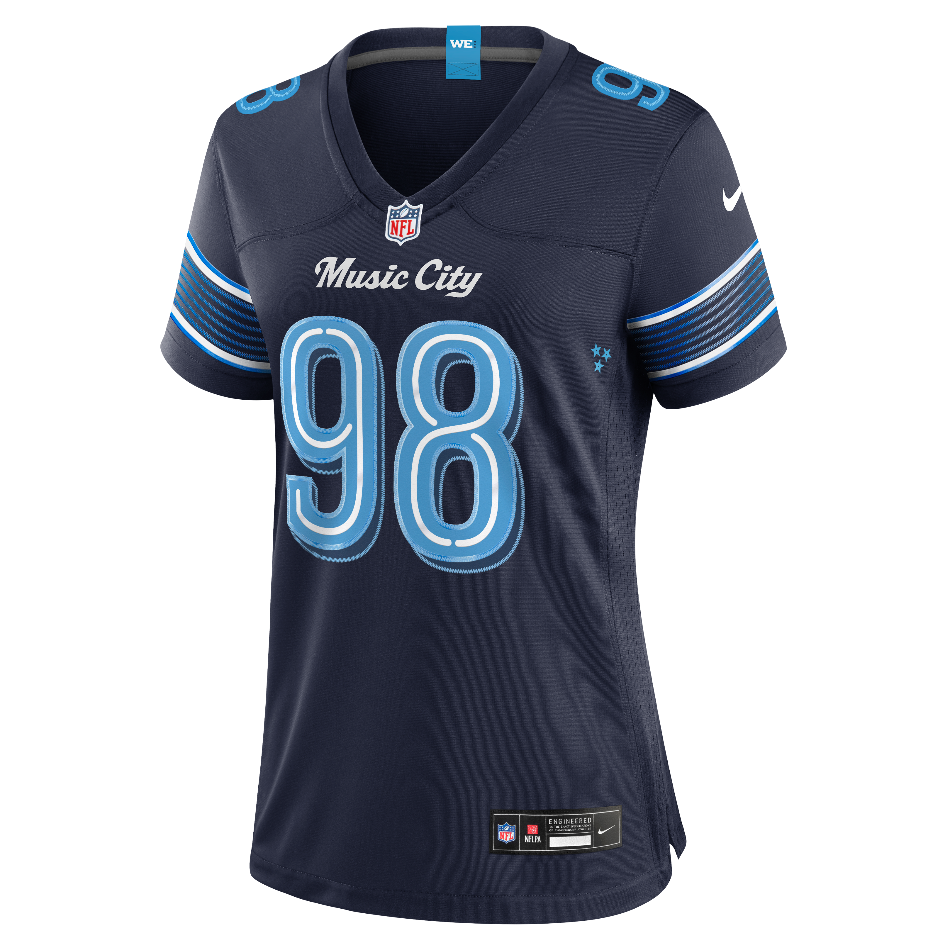 Women's Nike Jeffery Simmons Navy Tennessee Titans 2026 Rivalries Collection Game Jersey