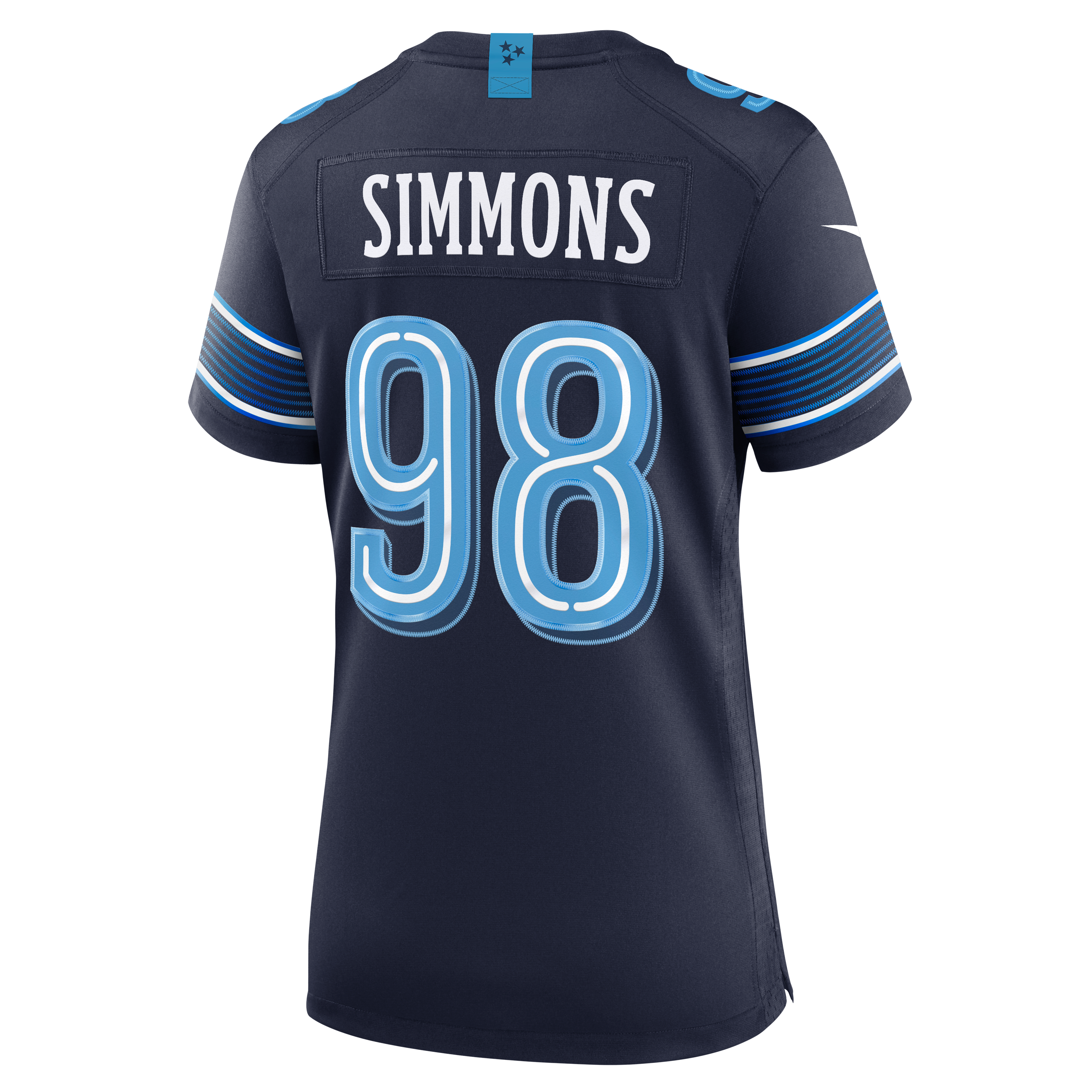 Women's Nike Jeffery Simmons Navy Tennessee Titans 2026 Rivalries Collection Game Jersey