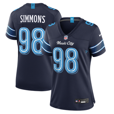 Jeffery Simmons Tennessee Titans Nike Women's 2026 Rivalries Collection Game Jersey - Navy