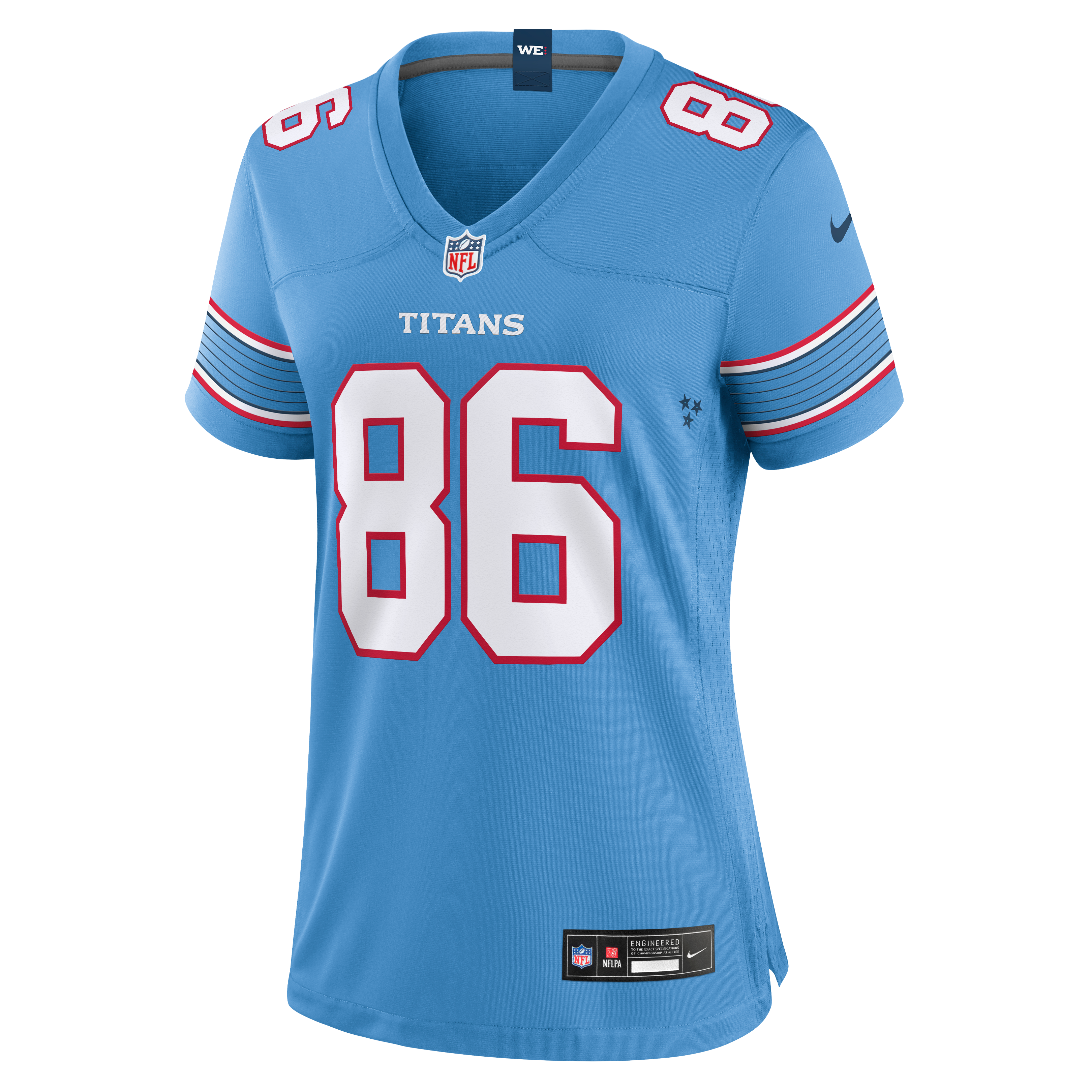 Women's Nike Kylen Granson Light Blue Tennessee Titans Team Game Jersey