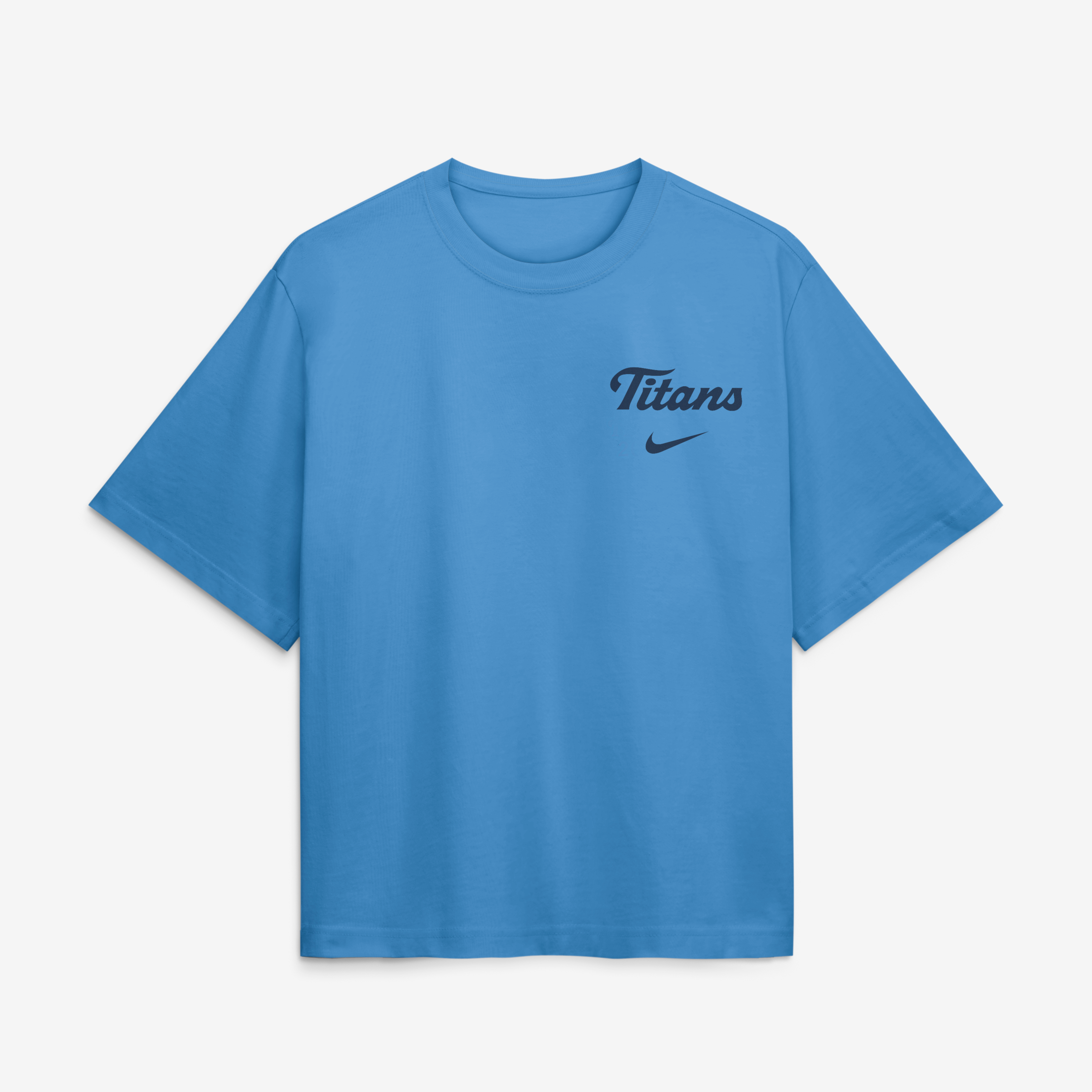 Women's Nike  Light Blue Tennessee Titans 2026 Rivalries Collection Boxy T-Shirt