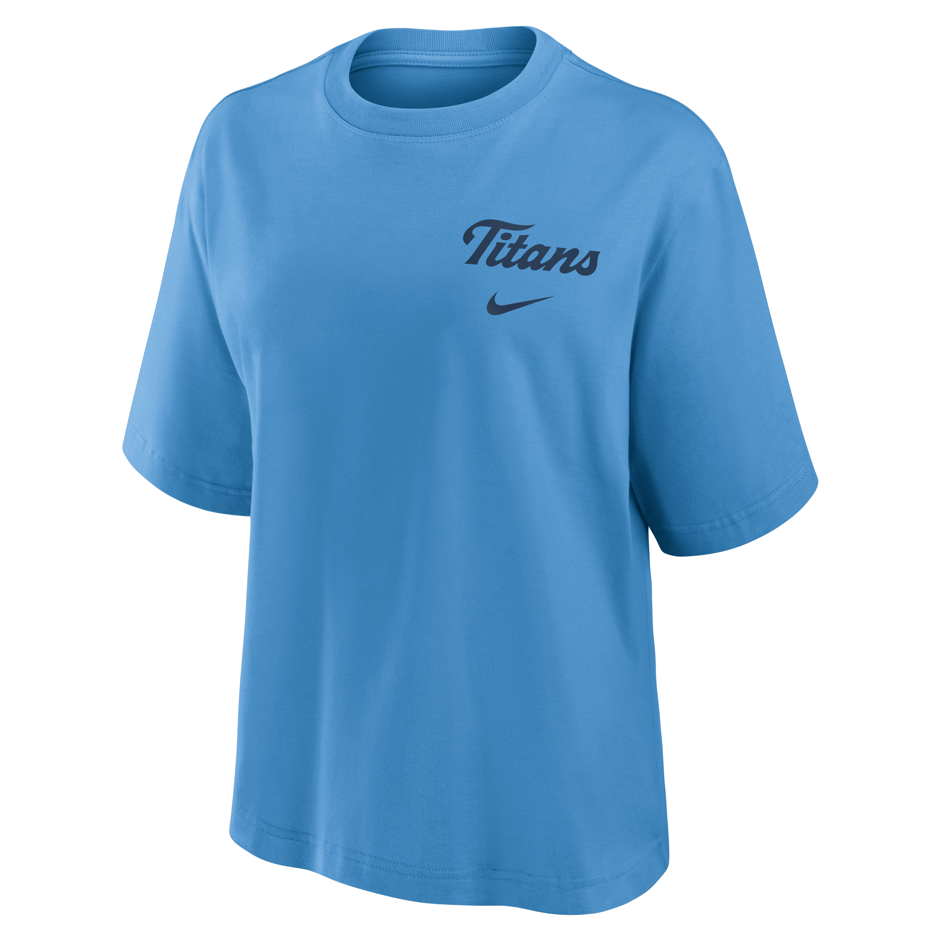 Women's Nike  Light Blue Tennessee Titans 2026 Rivalries Collection Boxy T-Shirt