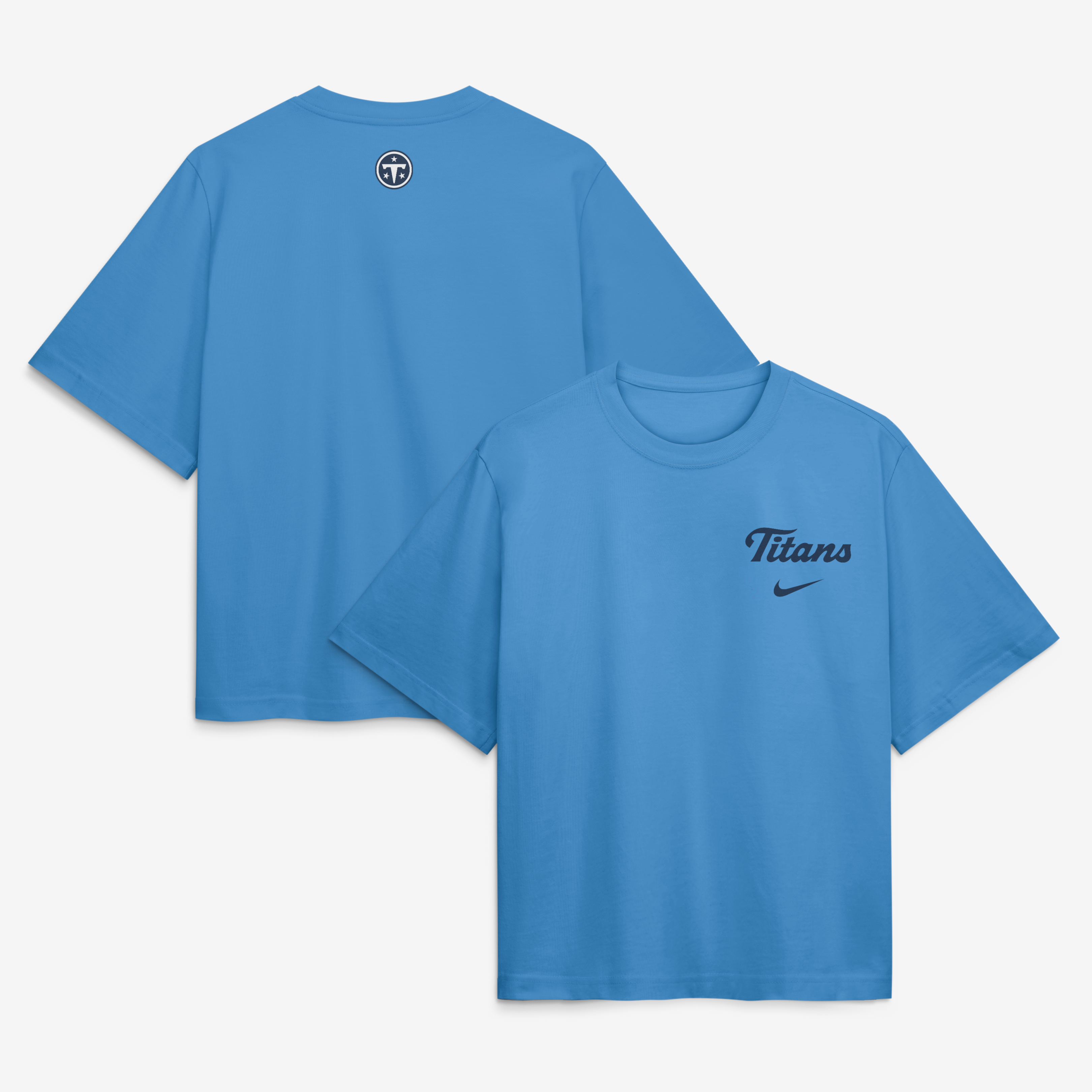 Women's Nike Light Blue Tennessee Titans 2026 Rivalries Collection Boxy T-Shirt