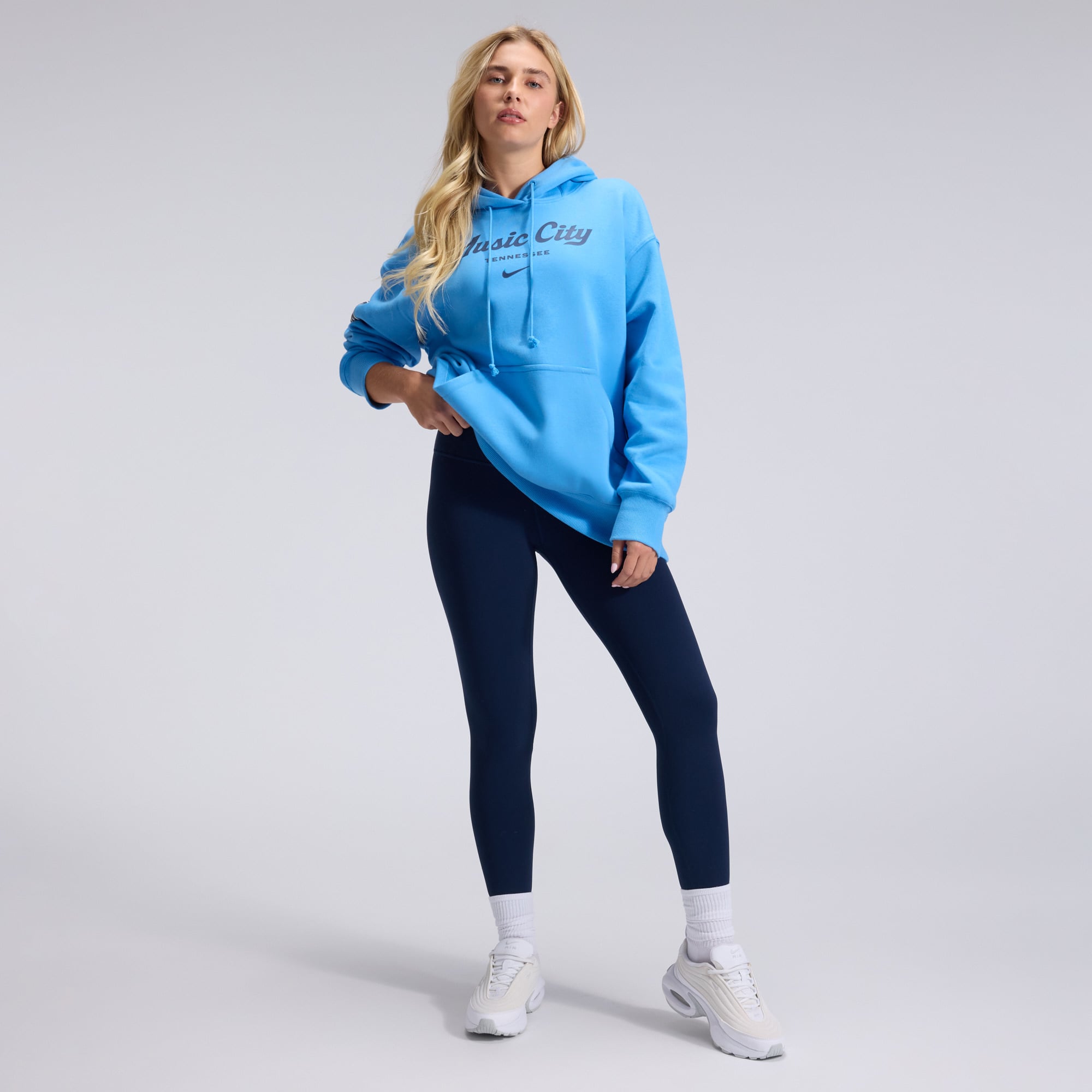 Women's Nike  Light Blue Tennessee Titans 2026 Rivalries Collection Oversized Pullover Hoodie