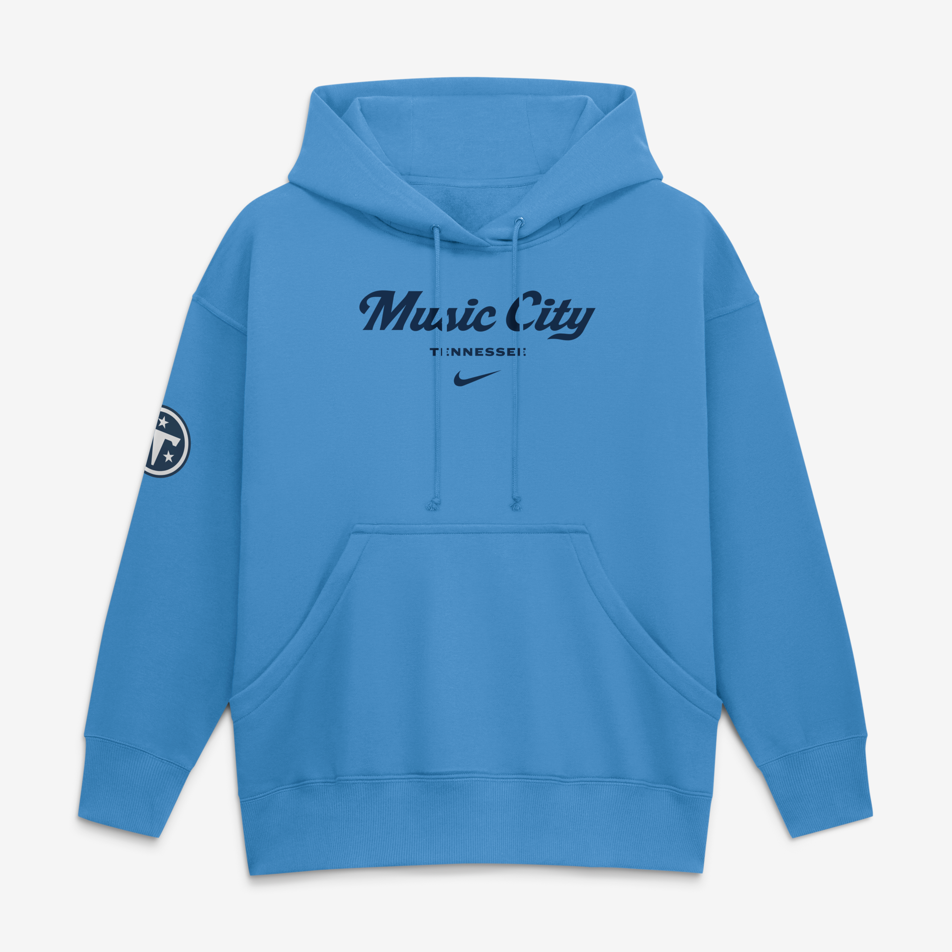 Women's Nike  Light Blue Tennessee Titans 2026 Rivalries Collection Oversized Pullover Hoodie