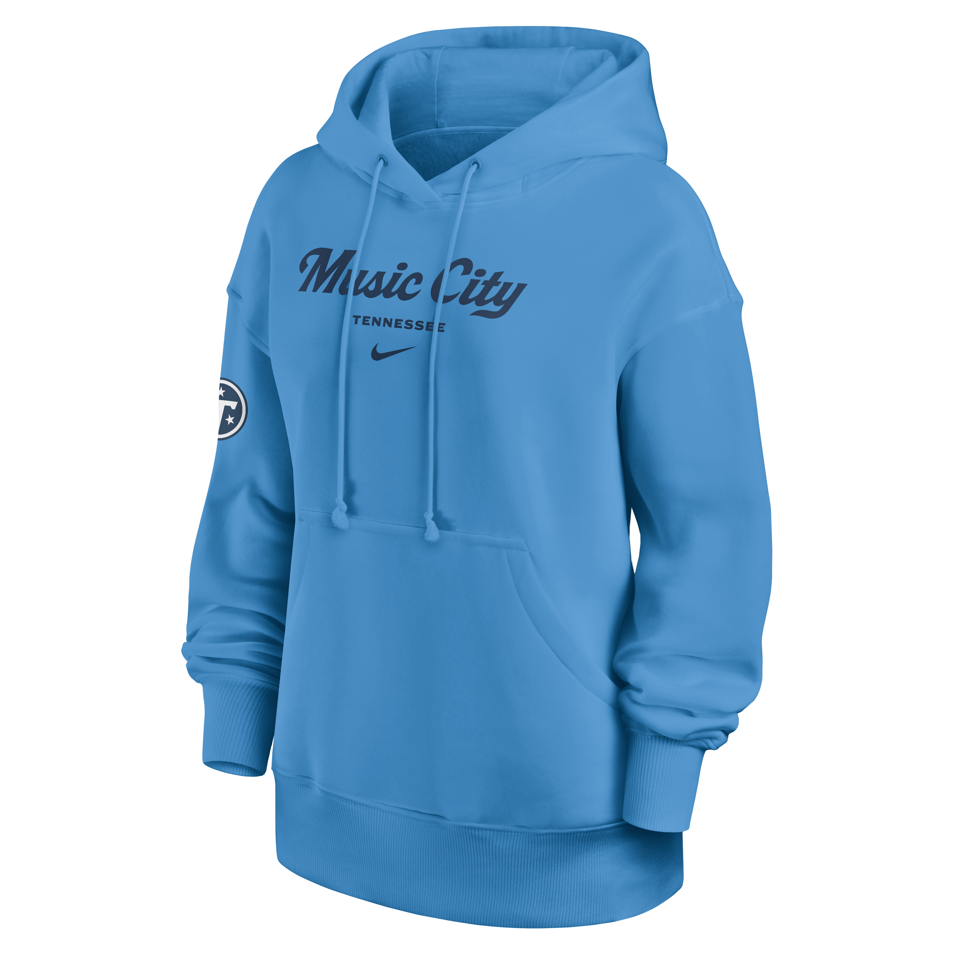 Women's Nike  Light Blue Tennessee Titans 2026 Rivalries Collection Oversized Pullover Hoodie