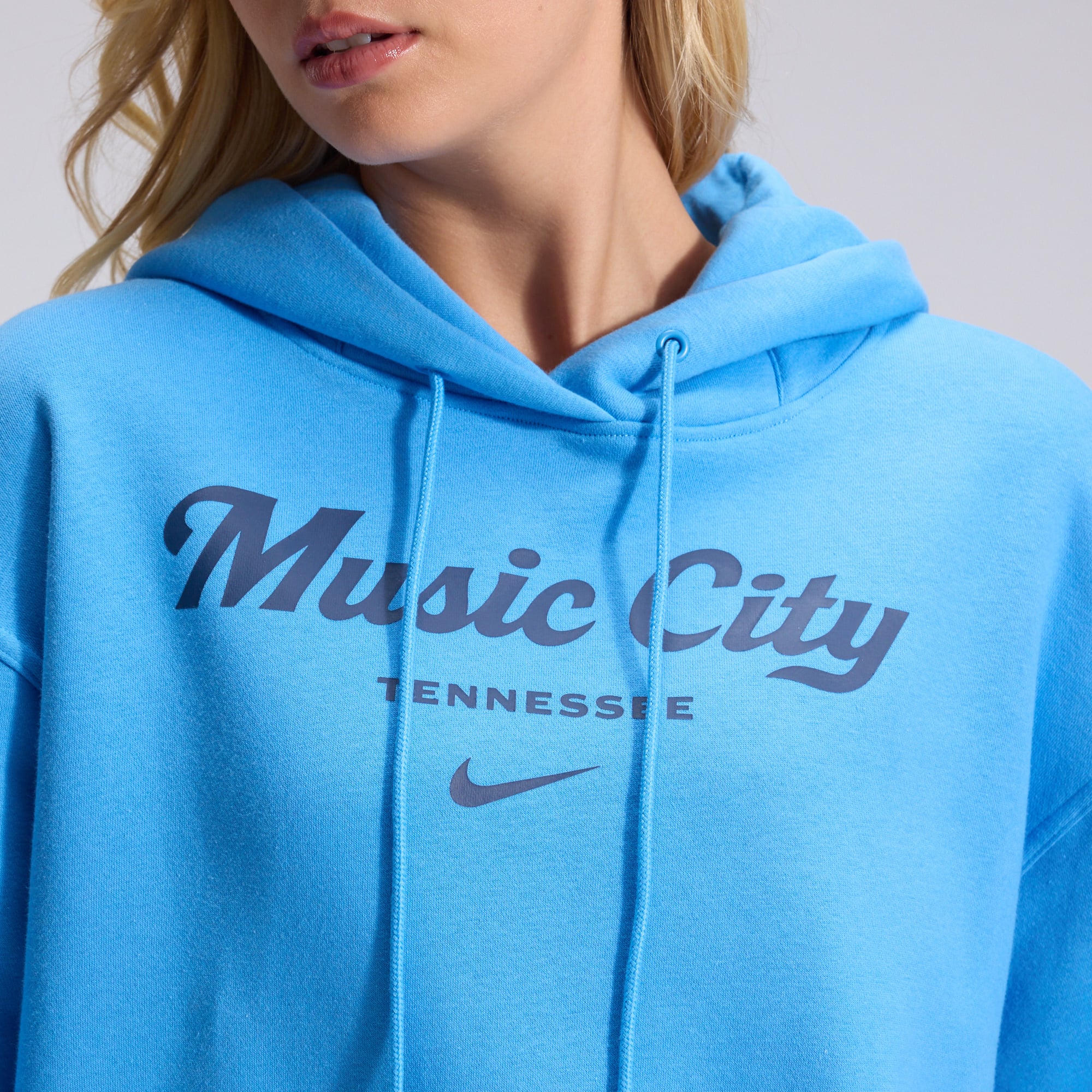 Women's Nike  Light Blue Tennessee Titans 2026 Rivalries Collection Oversized Pullover Hoodie