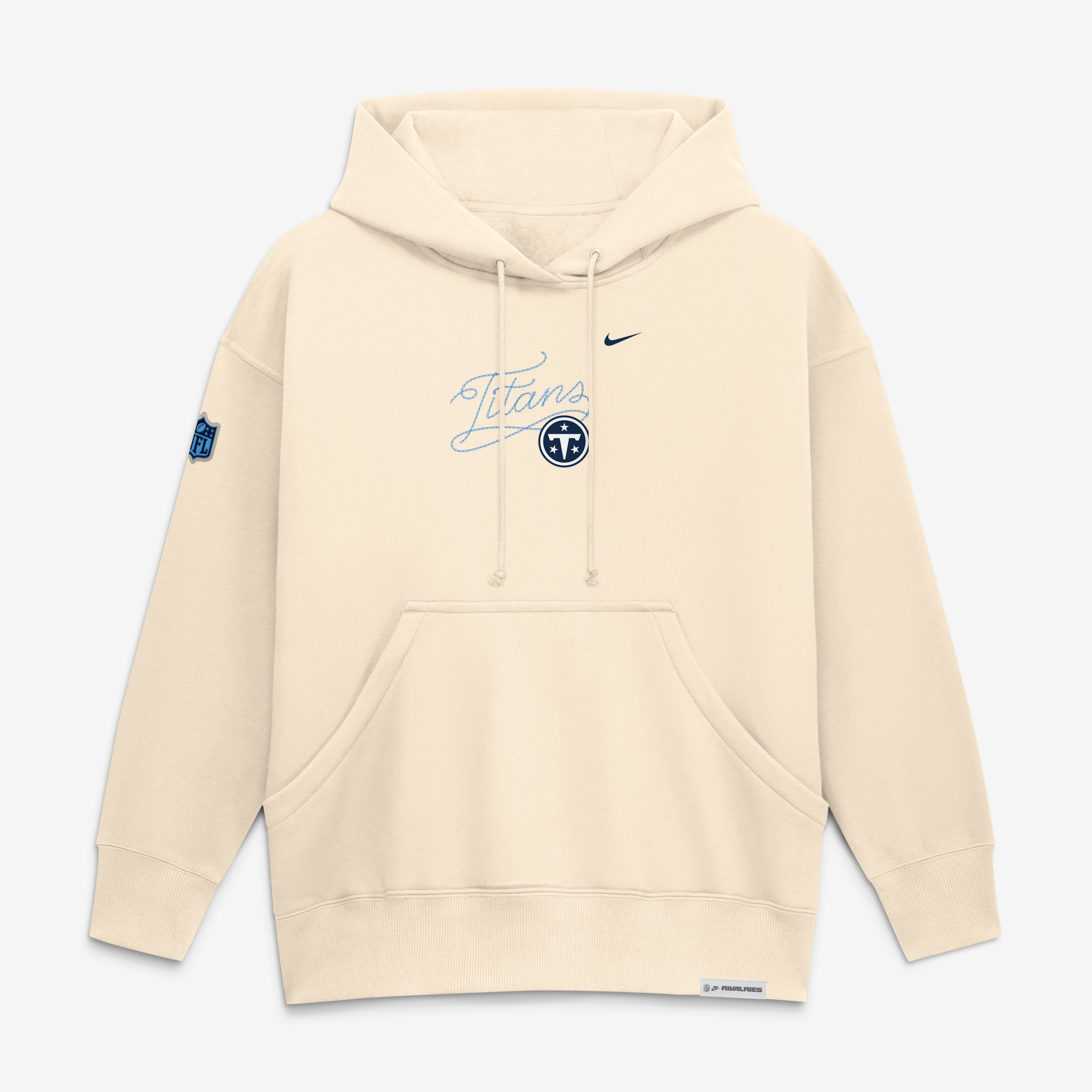 Sweat à capuche oversize Nike Natural Tennessee Titans Collection 2026 Rivalries pour femme