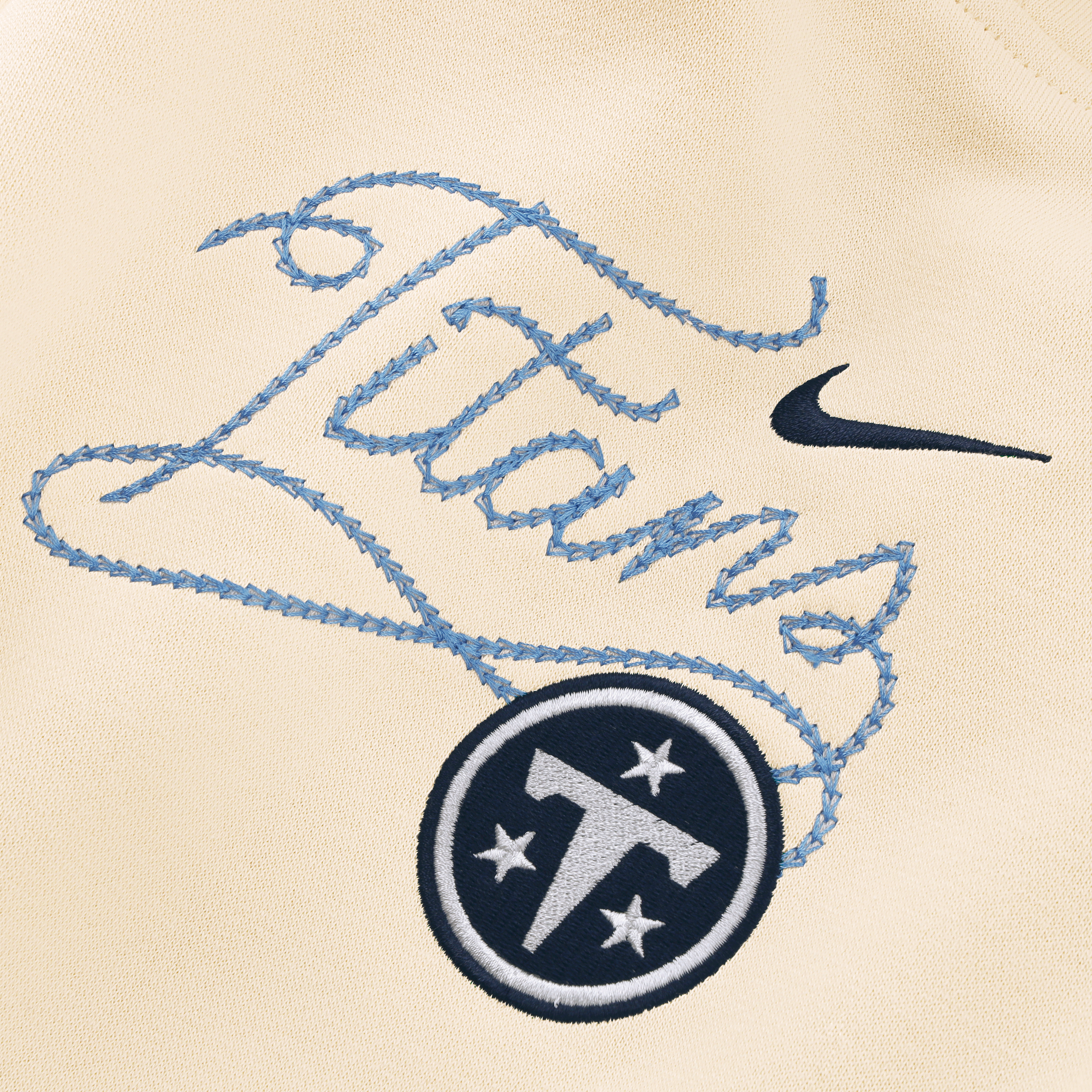 Sweat à capuche oversize Nike Natural Tennessee Titans Collection 2026 Rivalries pour femme