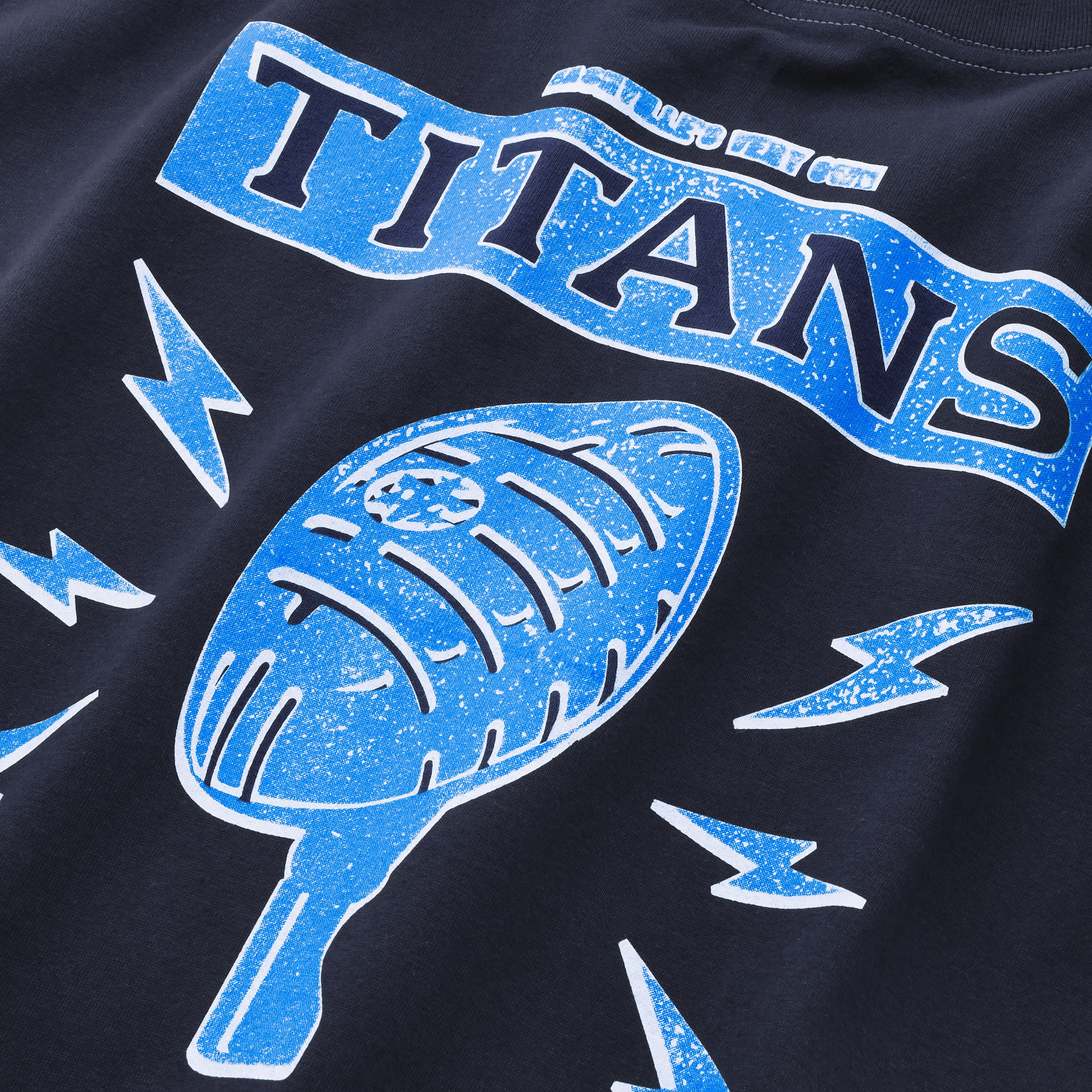T-shirt boyfriend ample Nike pour femme, collection Tennessee Titans 2026, bleu marine.