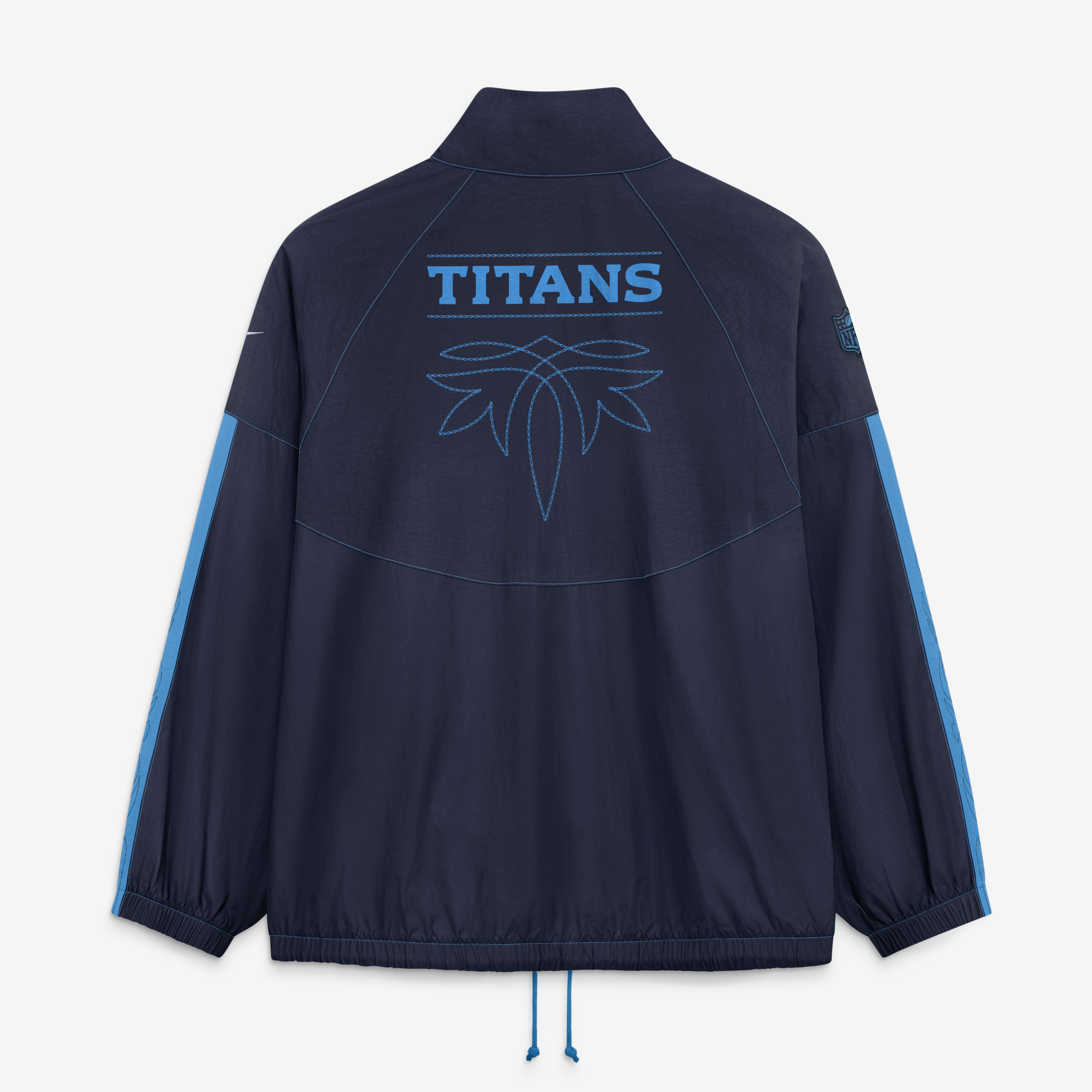 Veste zippée oversize Nike pour femme, collection Tennessee Titans 2026 Rivalries, bleu marine