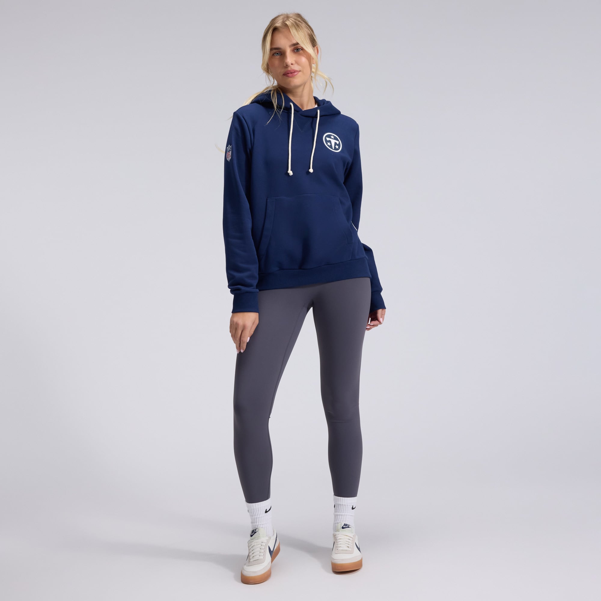 Women's Nike Navy Tennessee Titans 2026 Rivalries Collection Standard Issue Sideline Pullover Hoodie