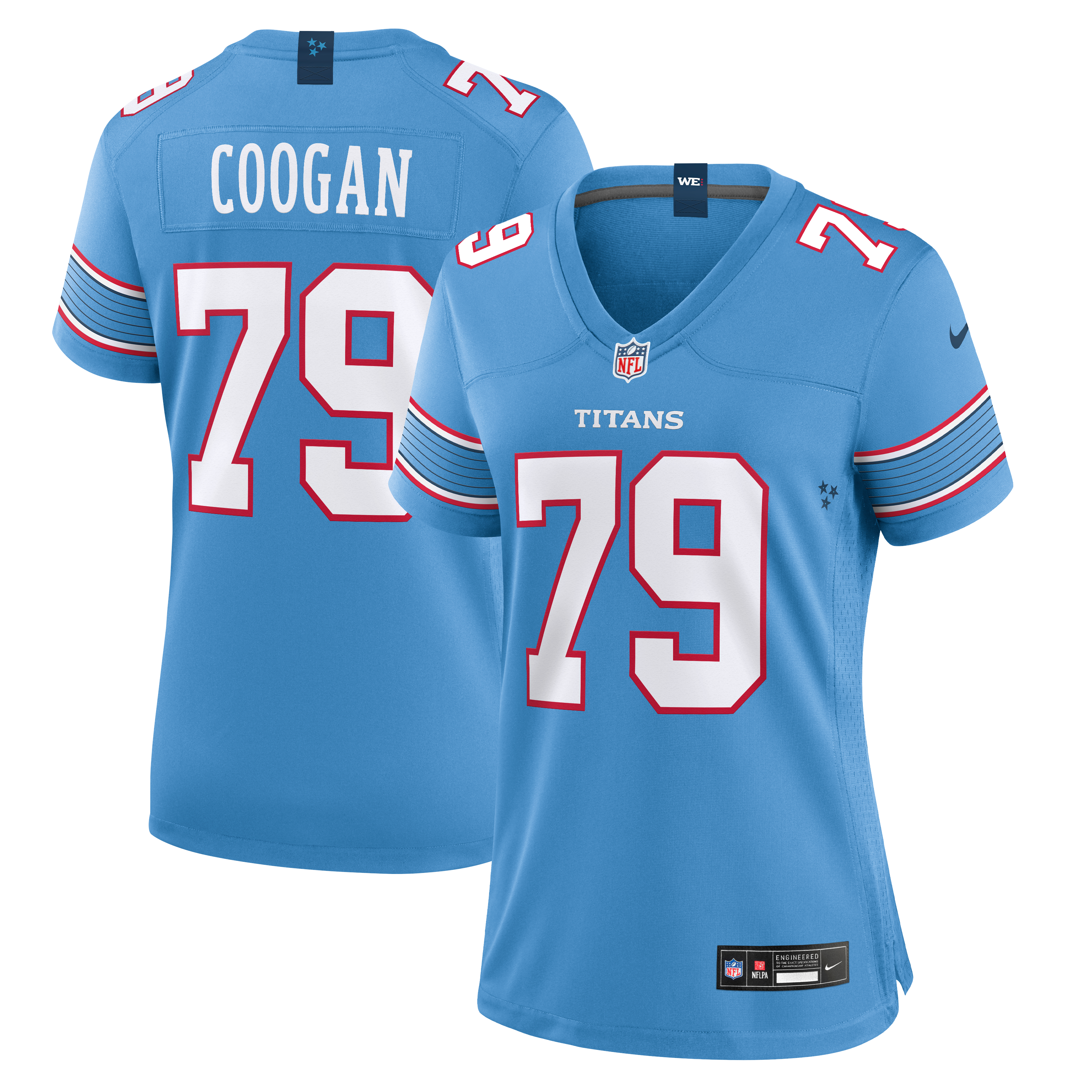 Women's Nike Pat Coogan Light Blue Tennessee Titans Team Game Jersey
