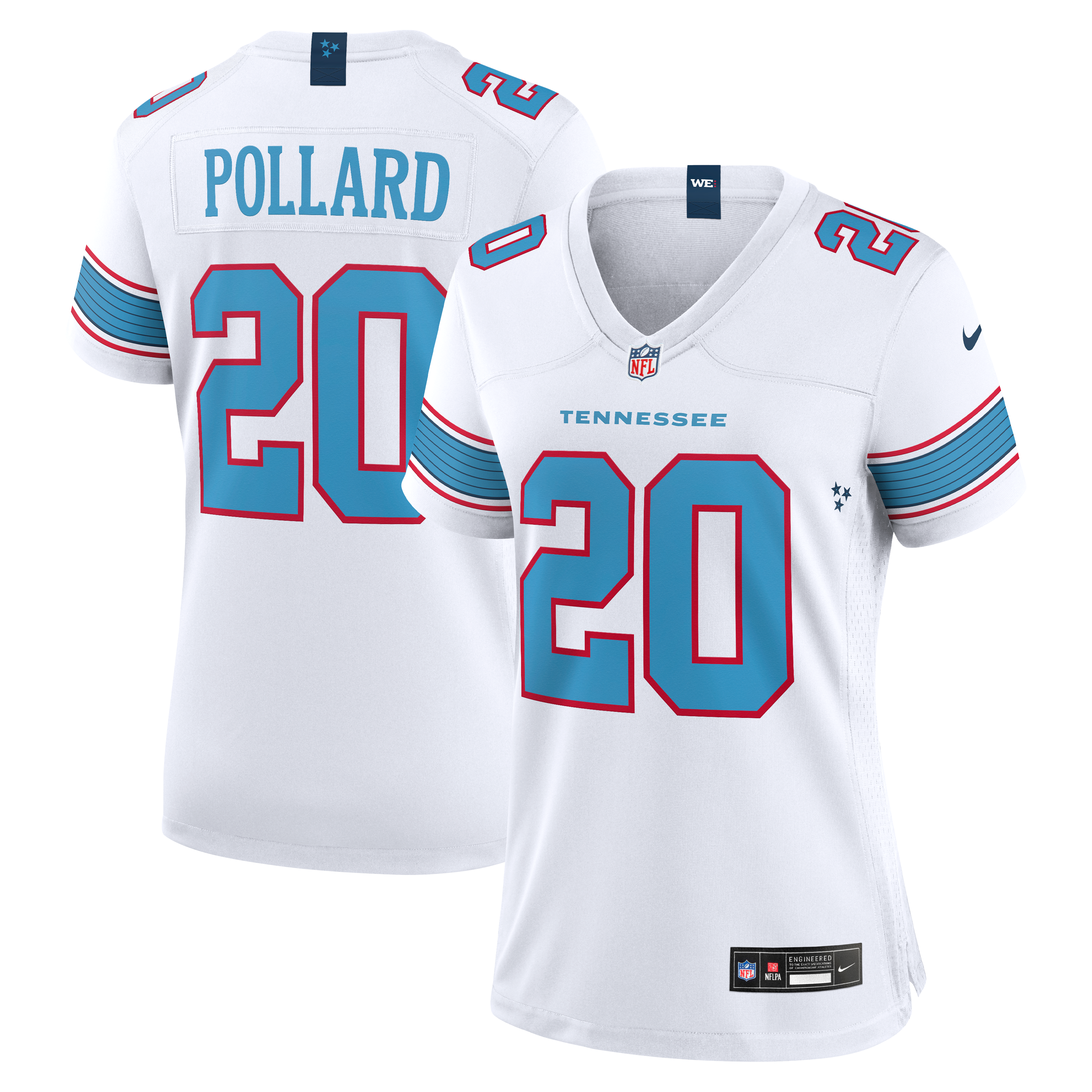 Maillot de match Nike Tony Pollard blanc pour femmes, Tennessee Titans