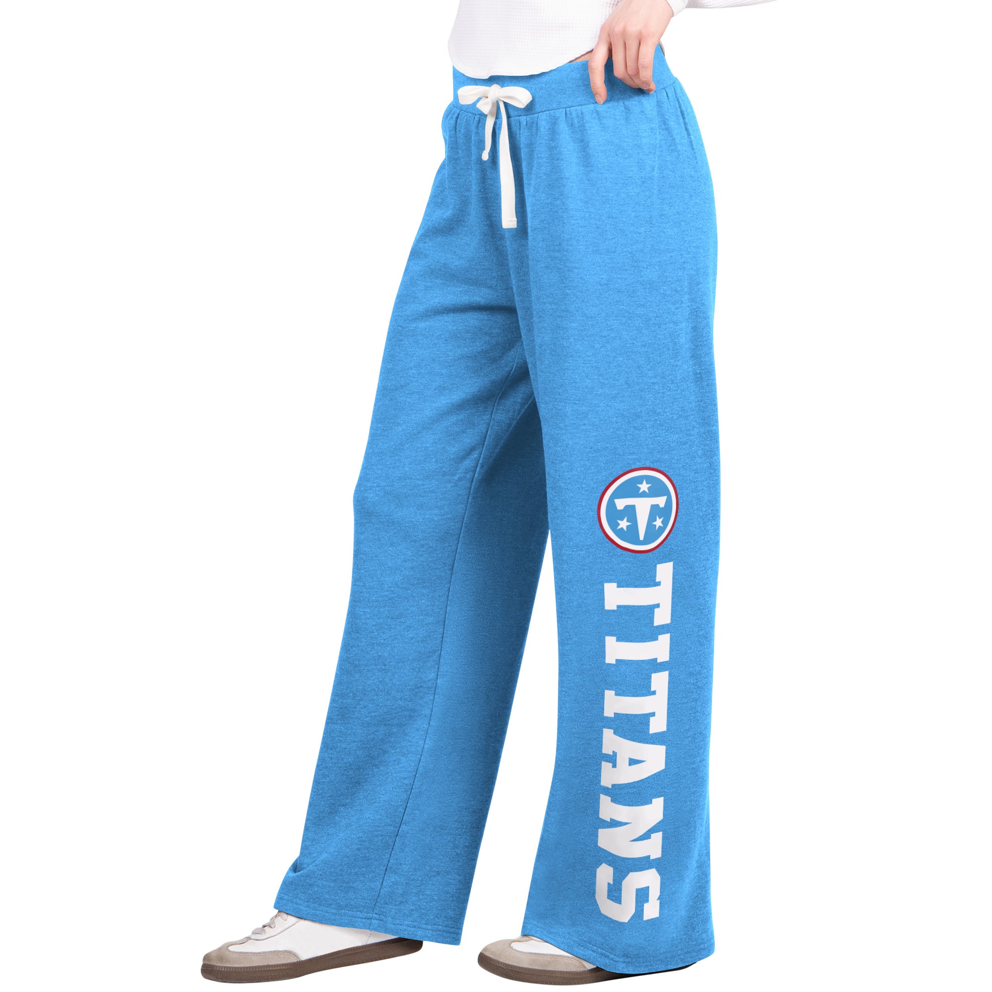 Pantalon de survêtement large bleu clair pour femme Starter Tennessee Titans Field