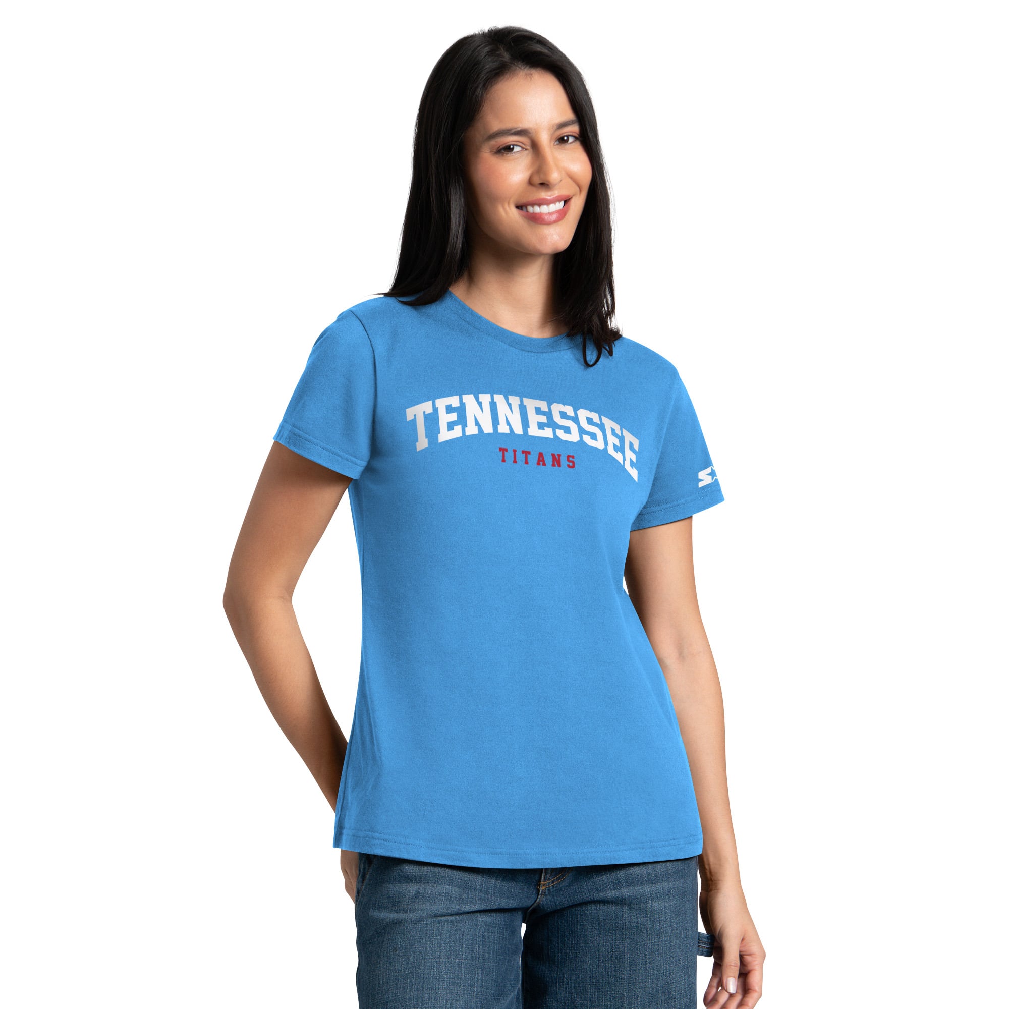 Pack de t-shirts Starter bleu clair/blanc Tennessee Titans pour femmes