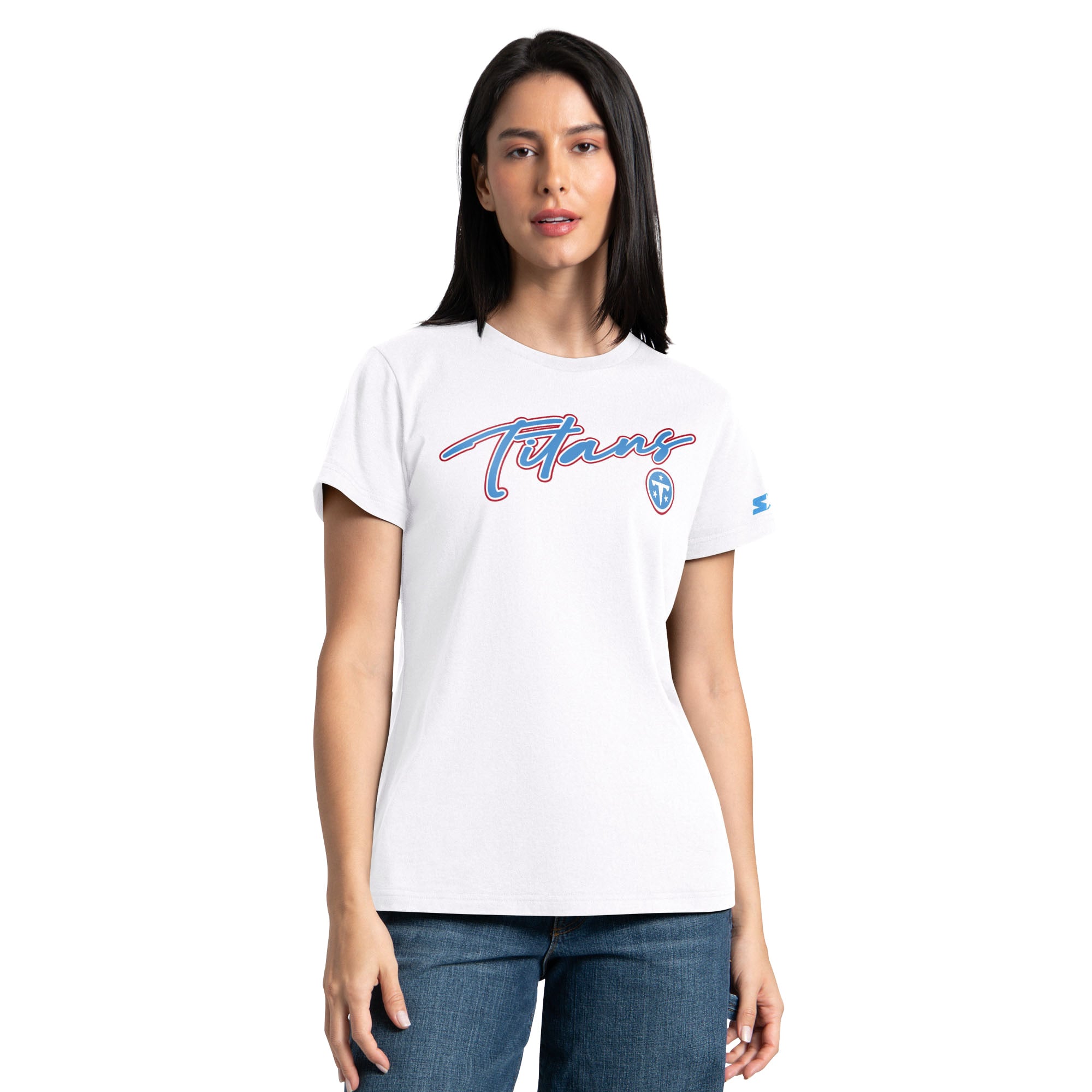 Pack de t-shirts Starter bleu clair/blanc Tennessee Titans pour femmes