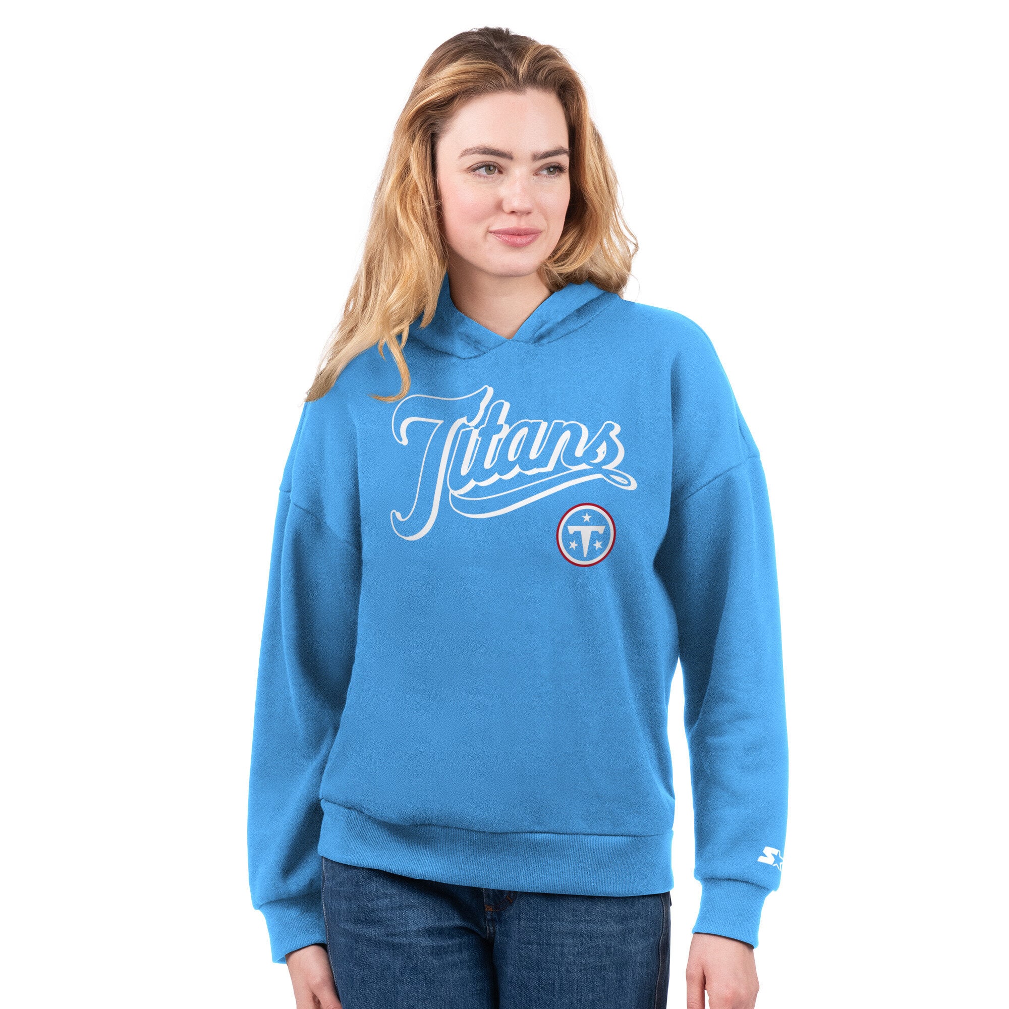 Ensemble sweat à capuche et t-shirt Starter bleu marine/bleu clair Tennessee Titans pour femme