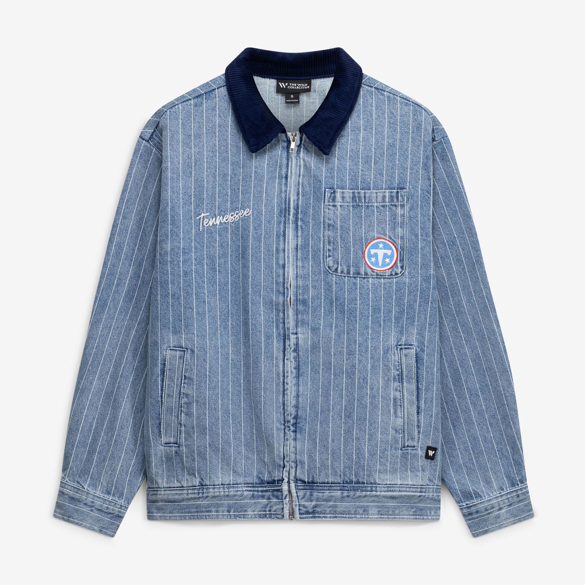 Women's The Wild Collective  Denim Tennessee Titans Conductor Full-Zip Jacket