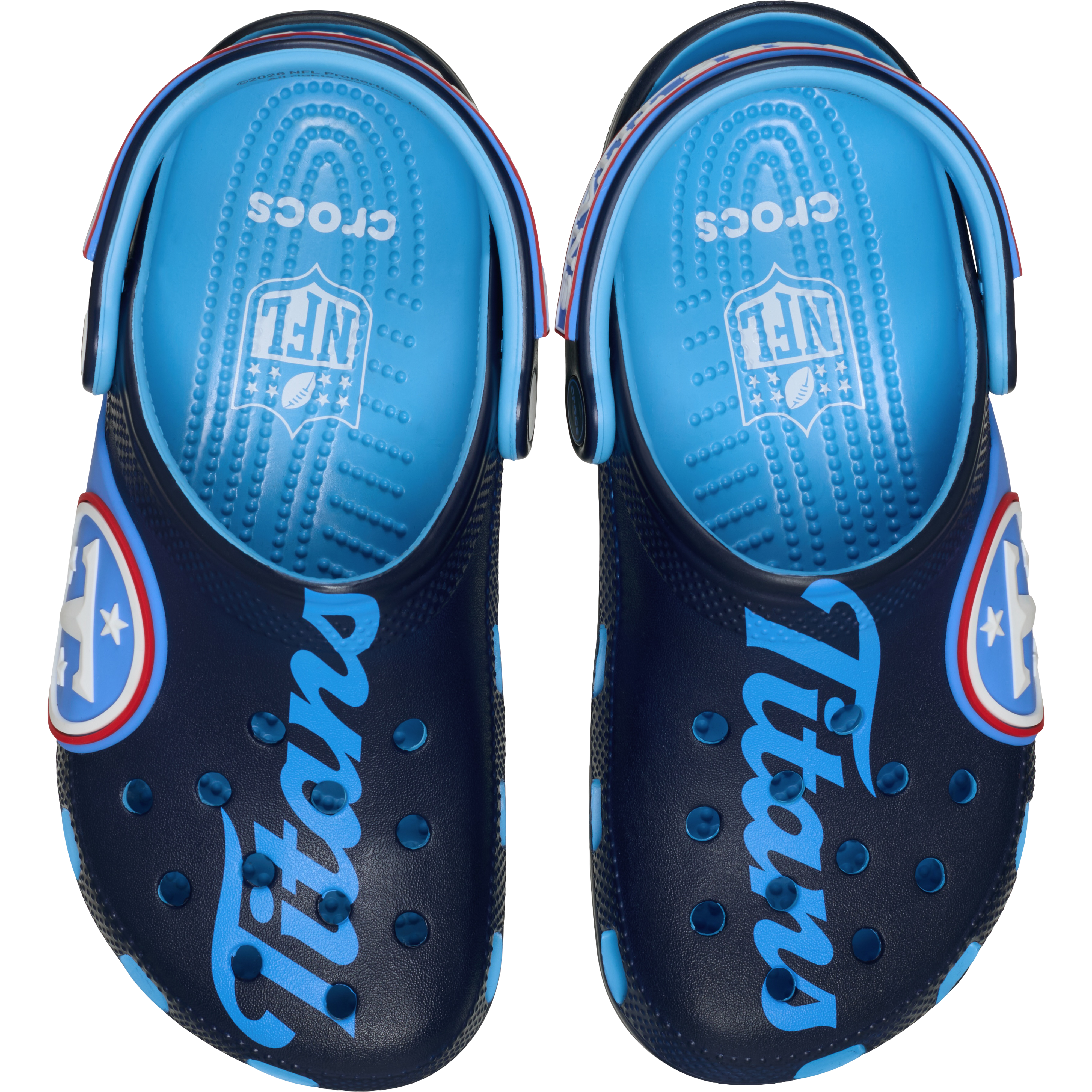 Sabots classiques Crocs bleu marine Tennessee Titans pour enfants