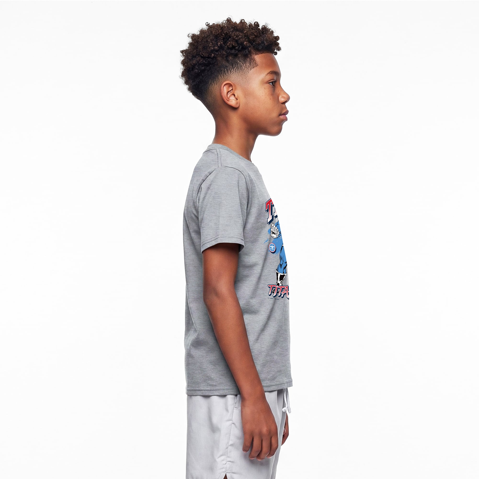 Youth Disney x Champion Heather Gray Tennessee Titans Thanos T-Shirt