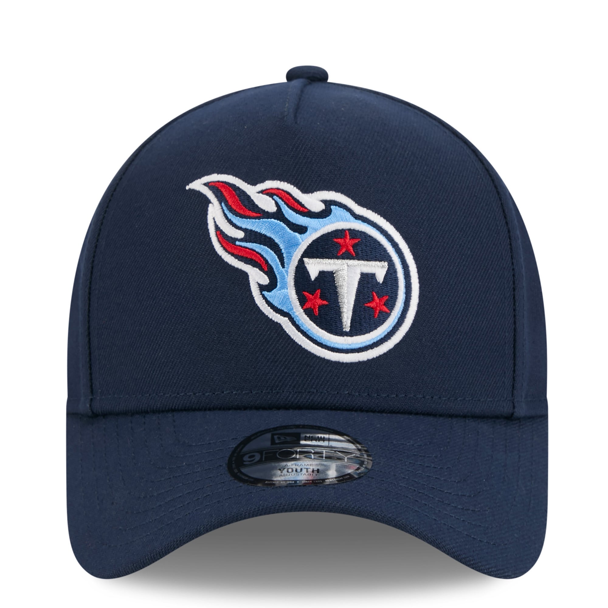 Youth New Era Navy Tennessee Titans 9FORTY A-Frame Adjustable Hat